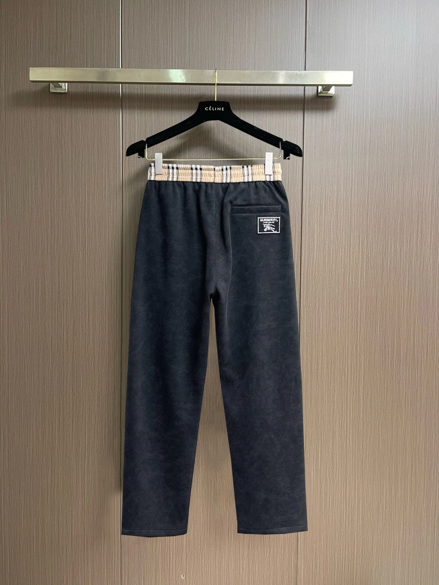 Check-Panelled Drawstring Sweatpants D29014998 — view 2