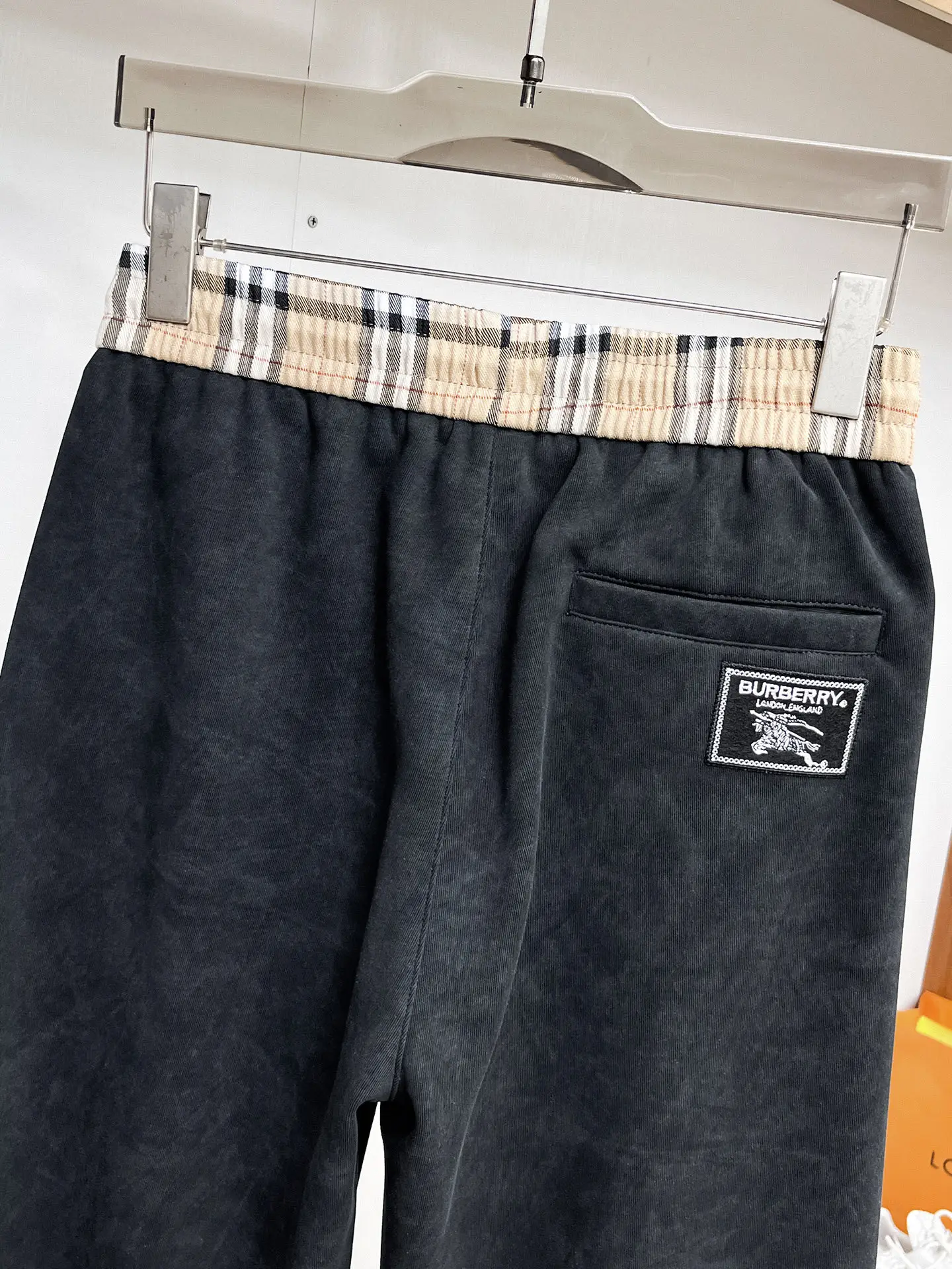 Check-Panelled Drawstring Sweatpants D29014998 — view 7