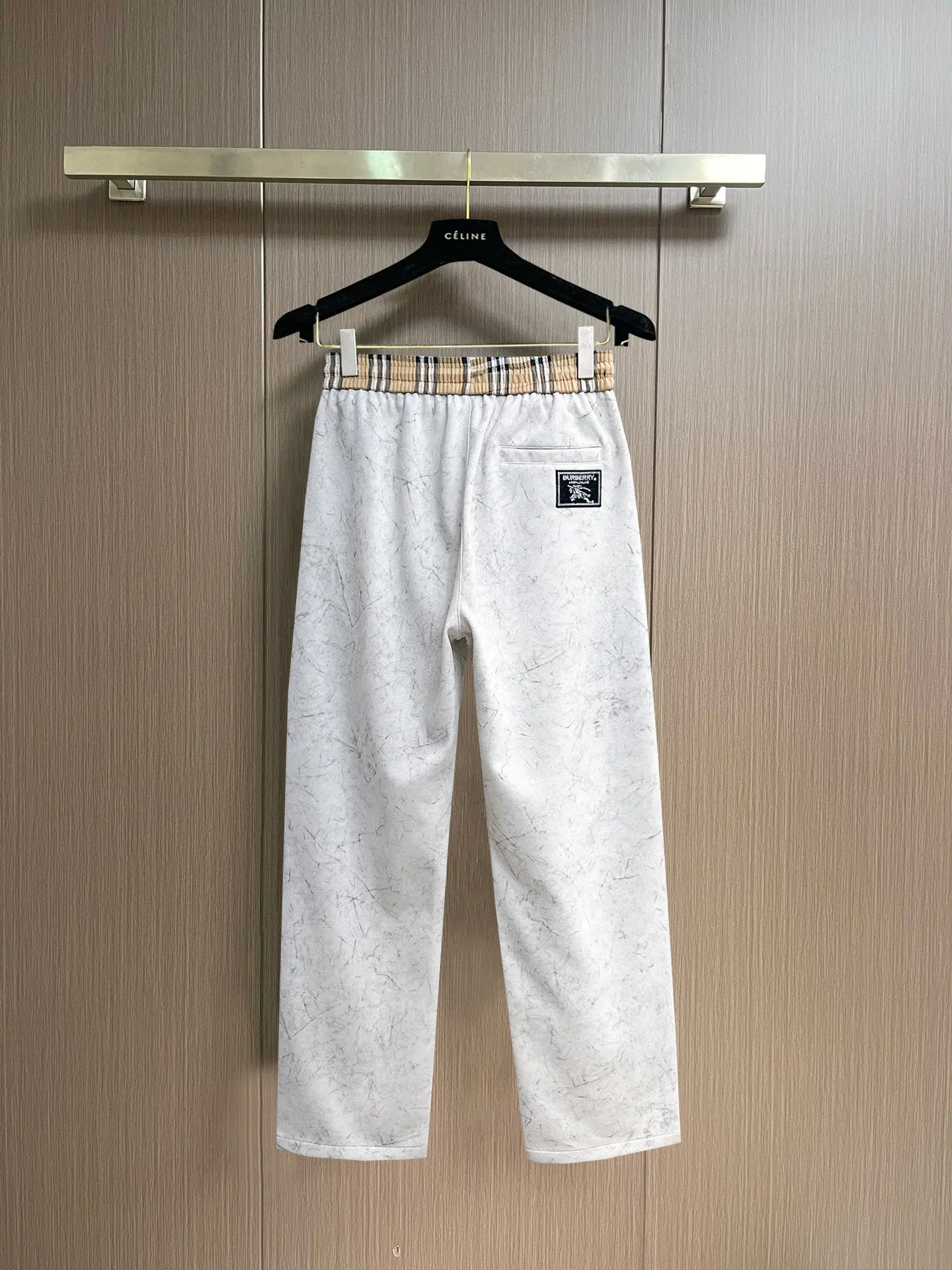 Check-Panel Drawstring Sweatpants D29014997 — view 2