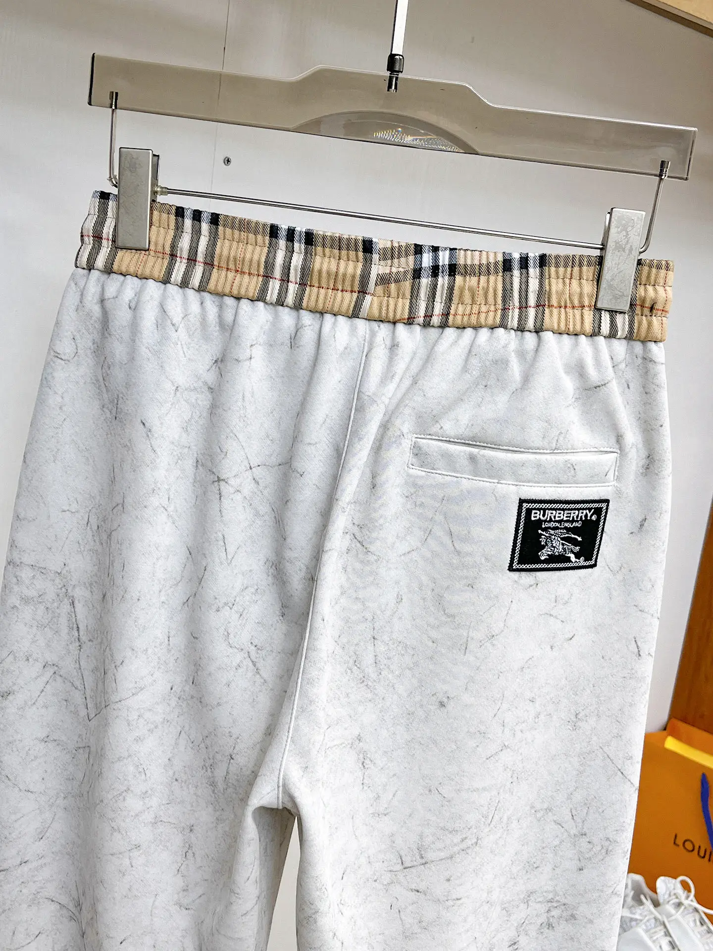 Check-Panel Drawstring Sweatpants D29014997 — view 7