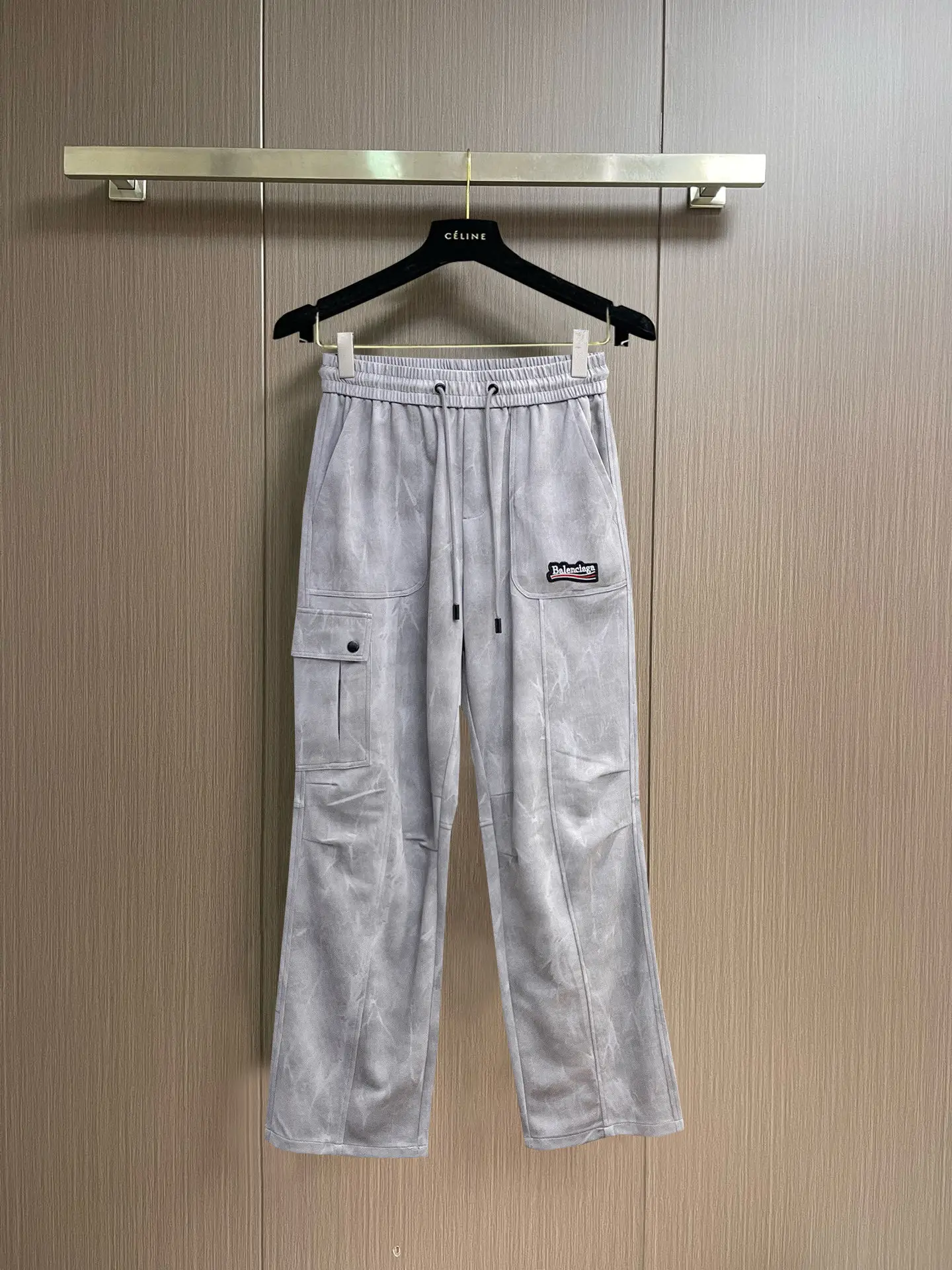 Logo-Patch Acid-Wash Cargo Sweatpants D29014979