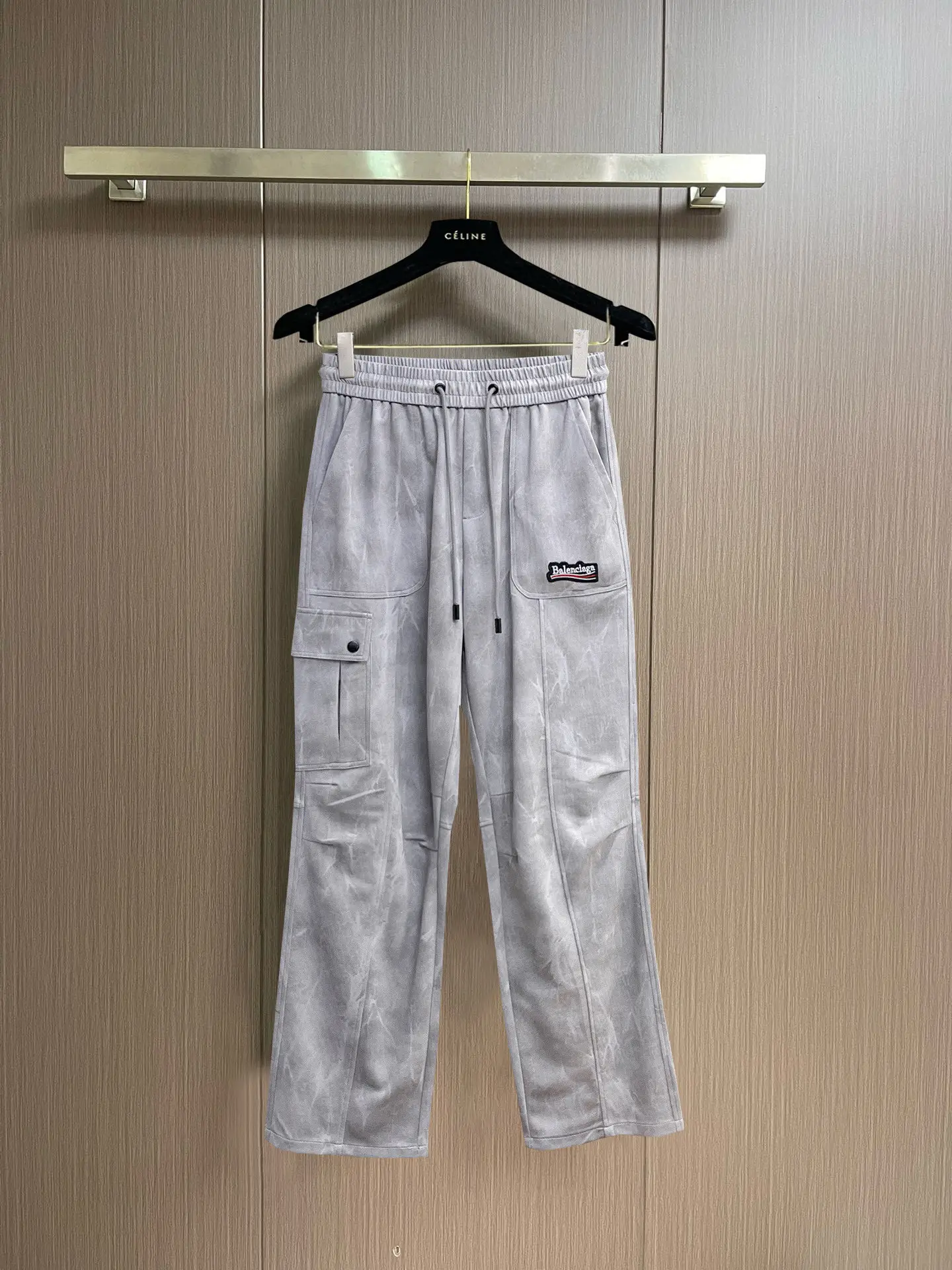 Logo-Patch Acid-Wash Cargo Sweatpants D29014979