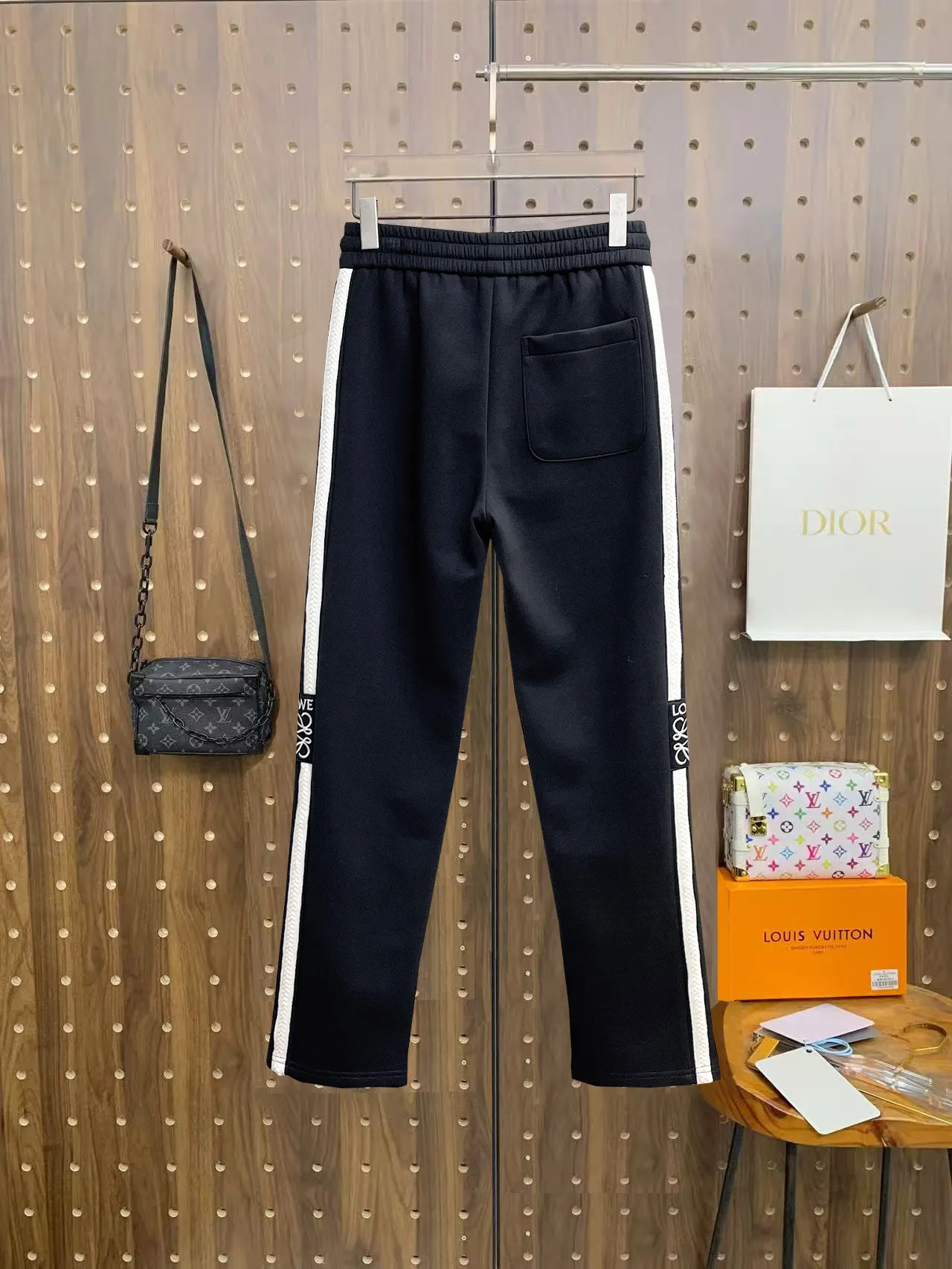 Logo-Print Taped Cotton-Blend Sweatpants D29014923 — view 2