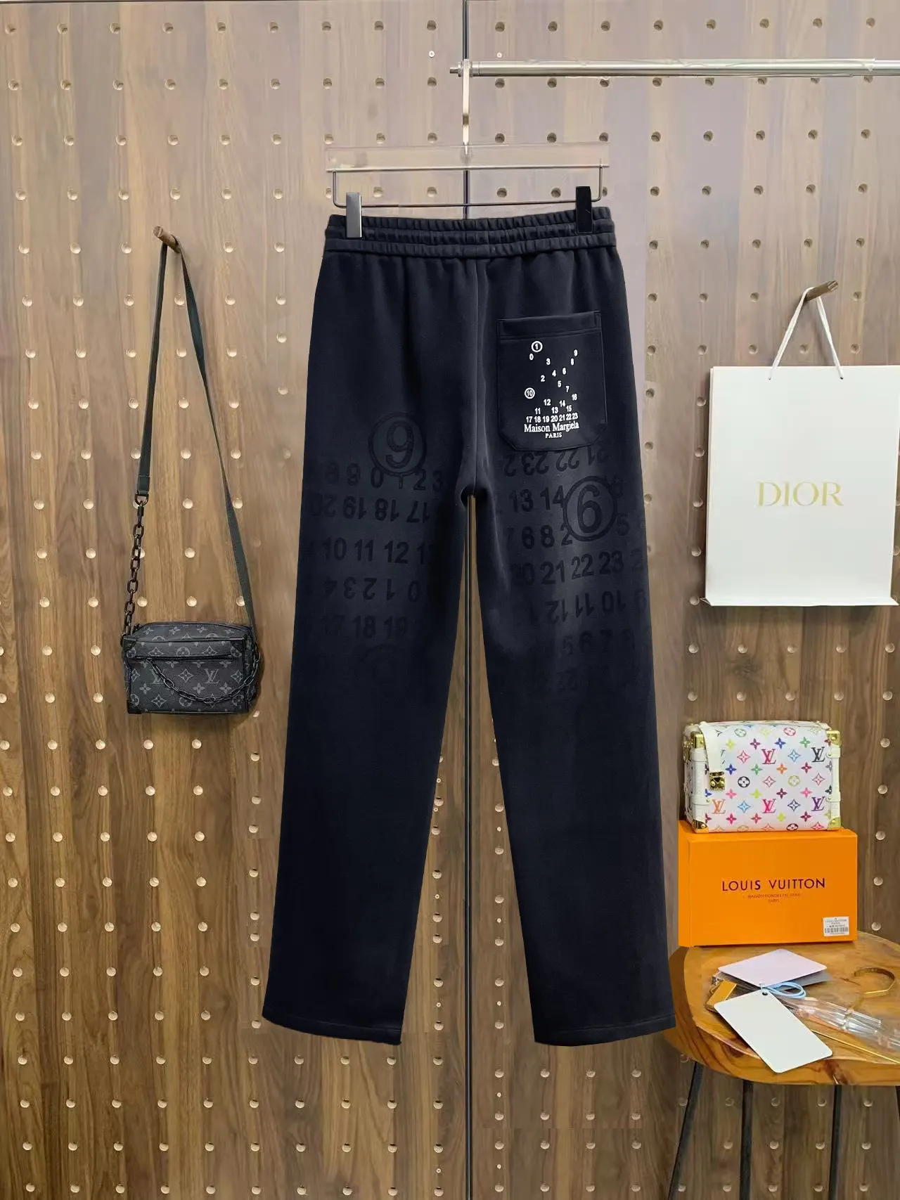 Maison Margiela Logo-Print Cotton-Blend Sweatpants D29015064 — view 2