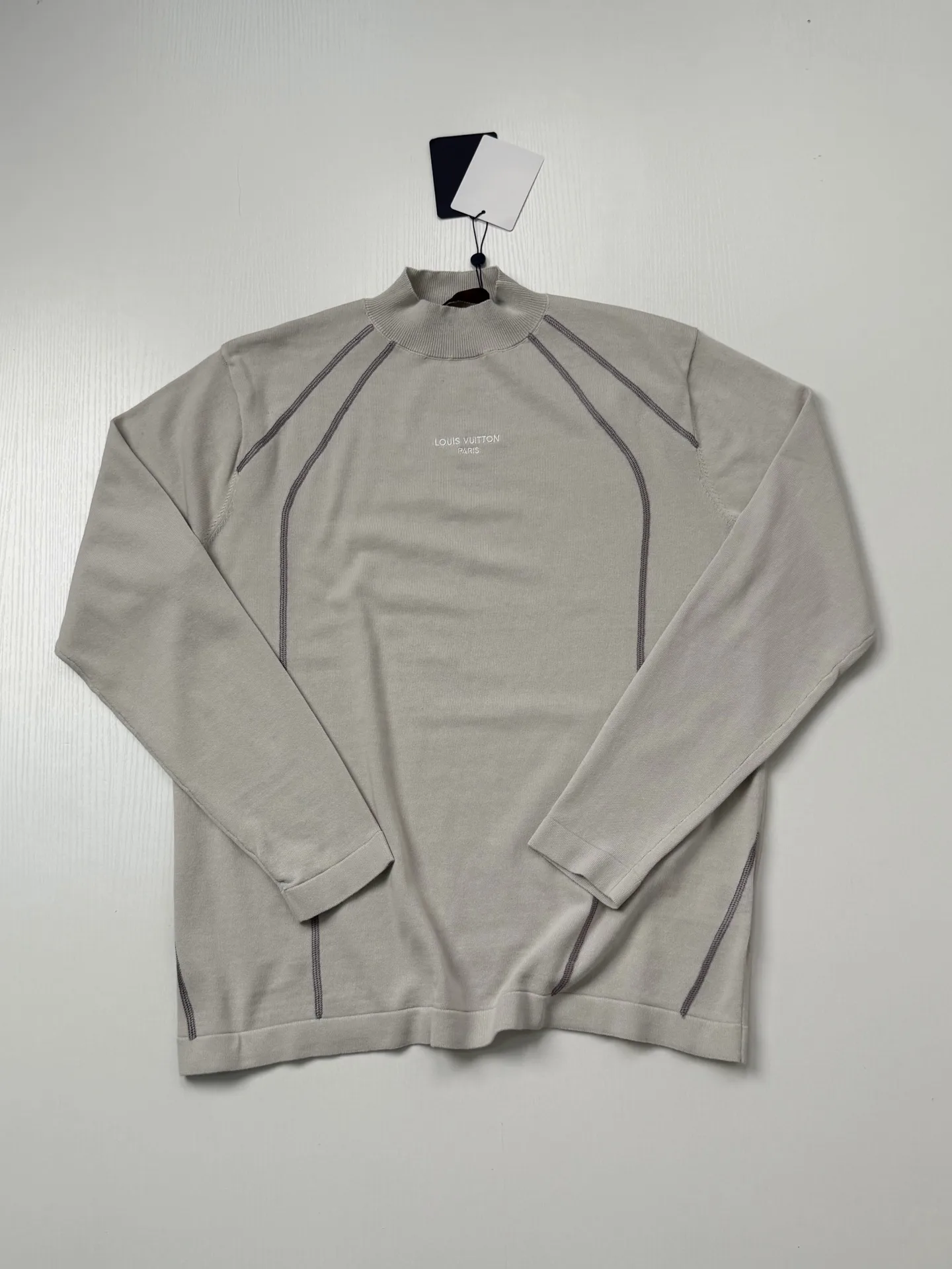 Logo Embroidered Mock-Neck Knit Sweater D29018702 — view 3