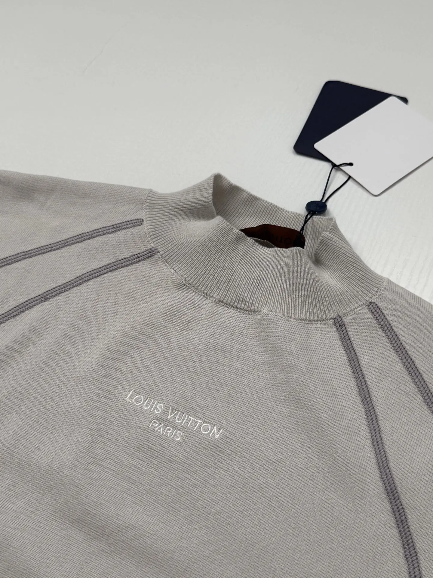 Logo Embroidered Mock-Neck Knit Sweater D29018702 — view 4