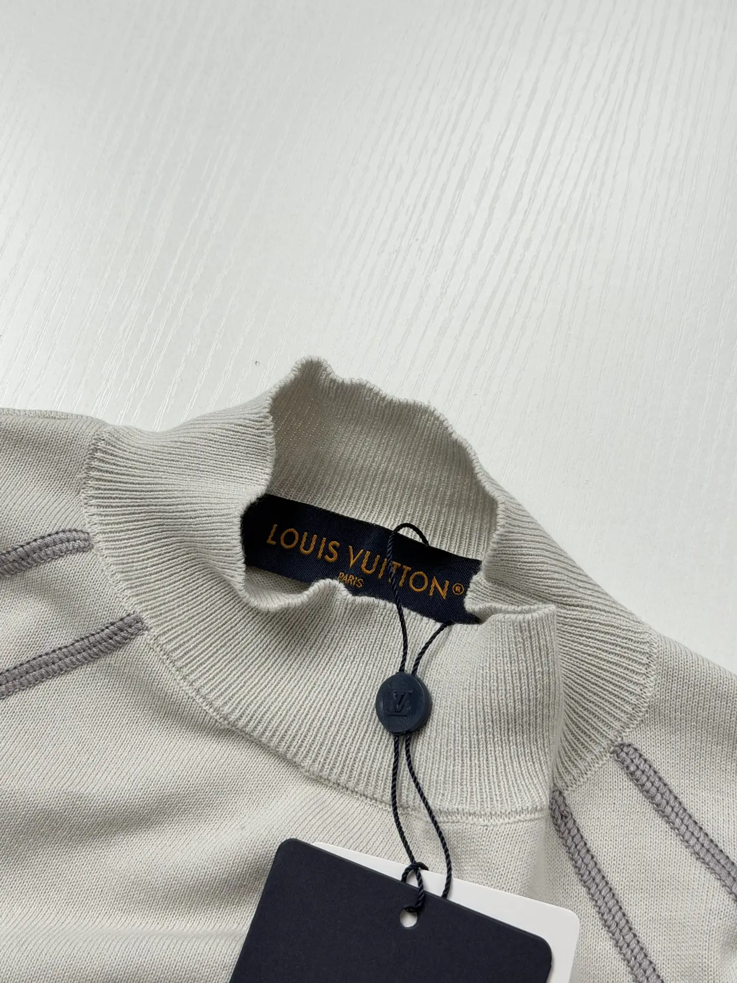 Logo Embroidered Mock-Neck Knit Sweater D29018702 — view 9