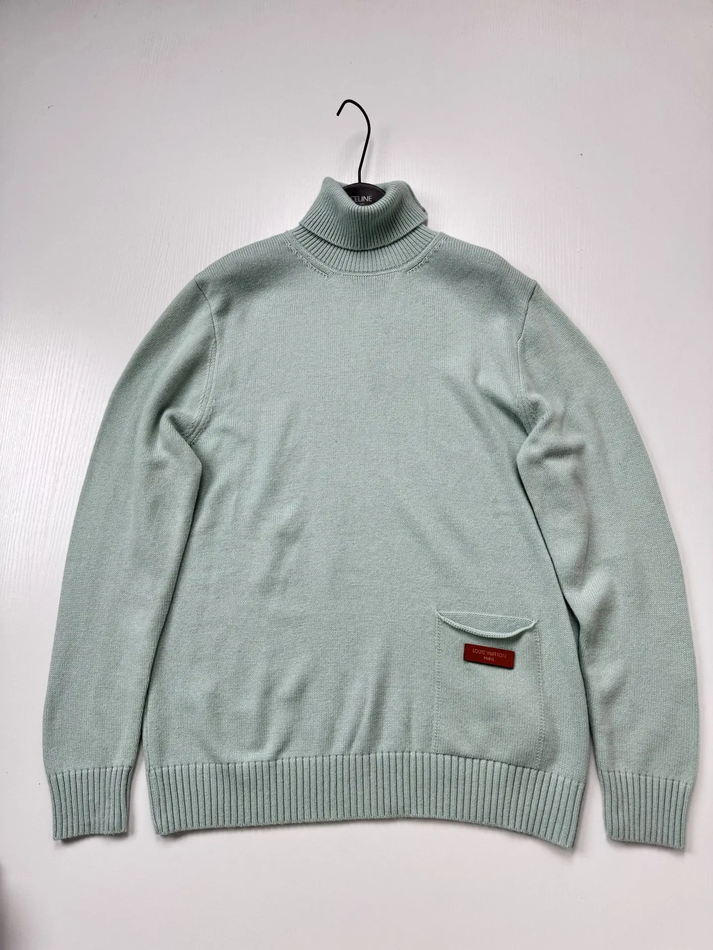 Wool-Blend Roll-Neck Sweater with Pocket Detail D29018717 — view 3