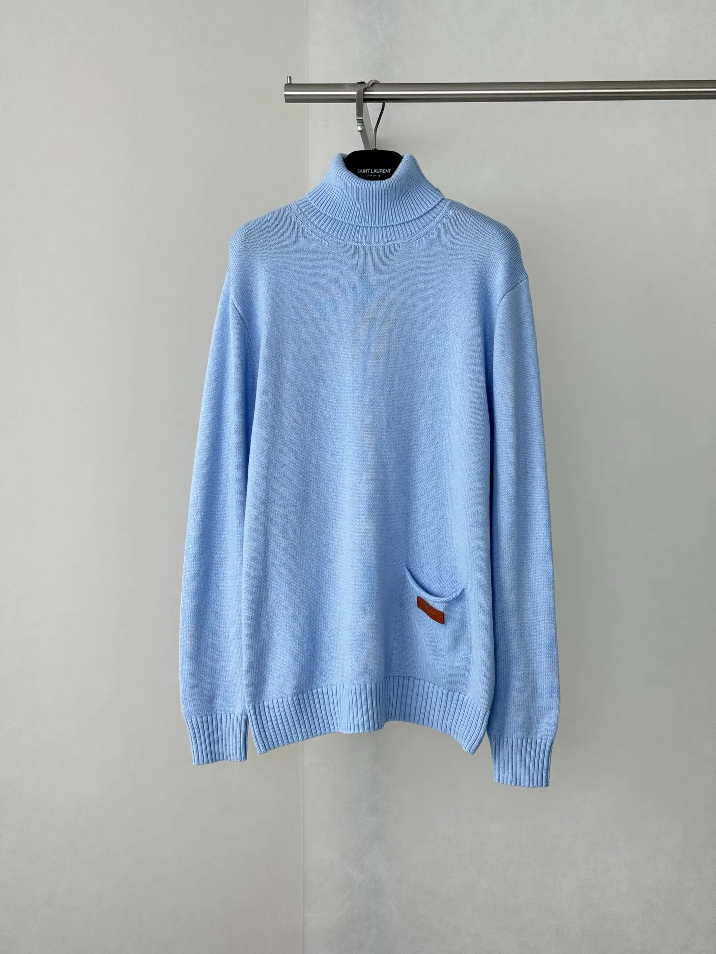 Wool-Blend Roll-Neck Sweater with Pocket Detail D29018716