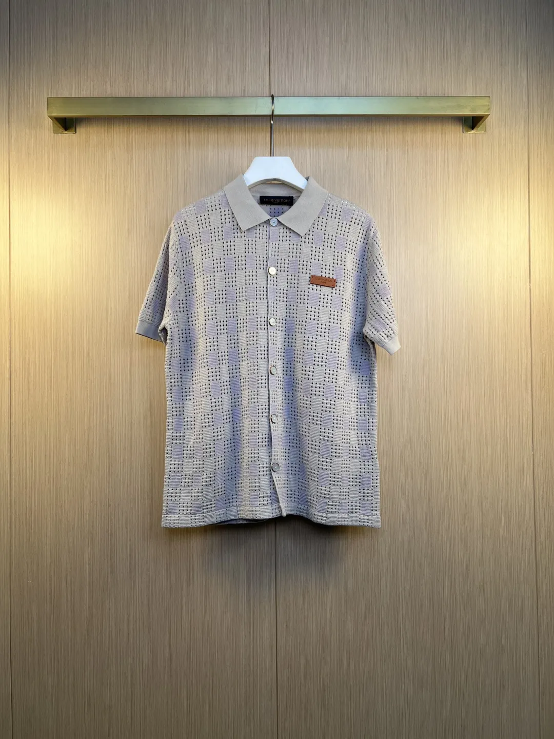 Damier Mesh Knit Short-Sleeve Cardigan D29019179