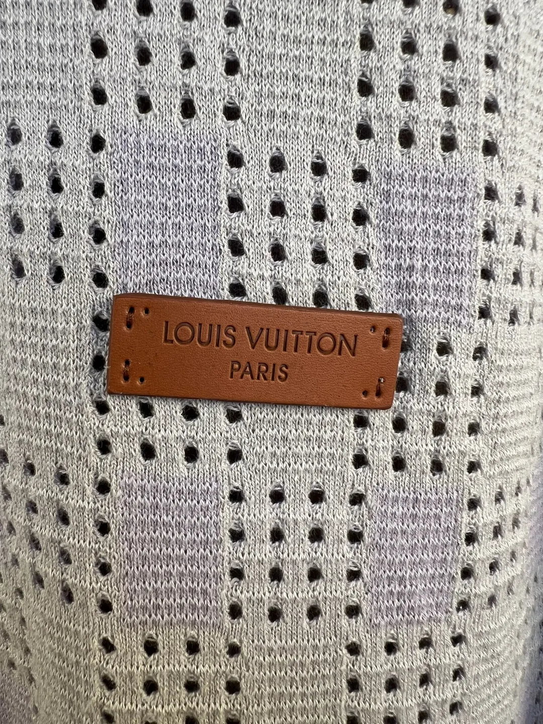 Damier Mesh Knit Short-Sleeve Cardigan D29019179 — view 6