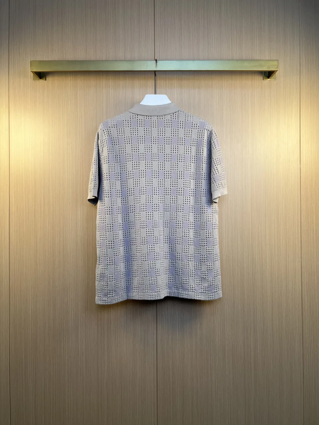 Damier Mesh Knit Short-Sleeve Cardigan D29019179 — view 7