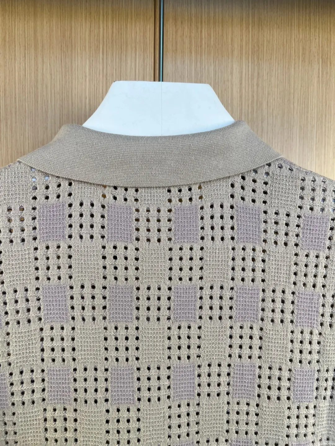 Damier Mesh Knit Short-Sleeve Cardigan D29019179 — view 8