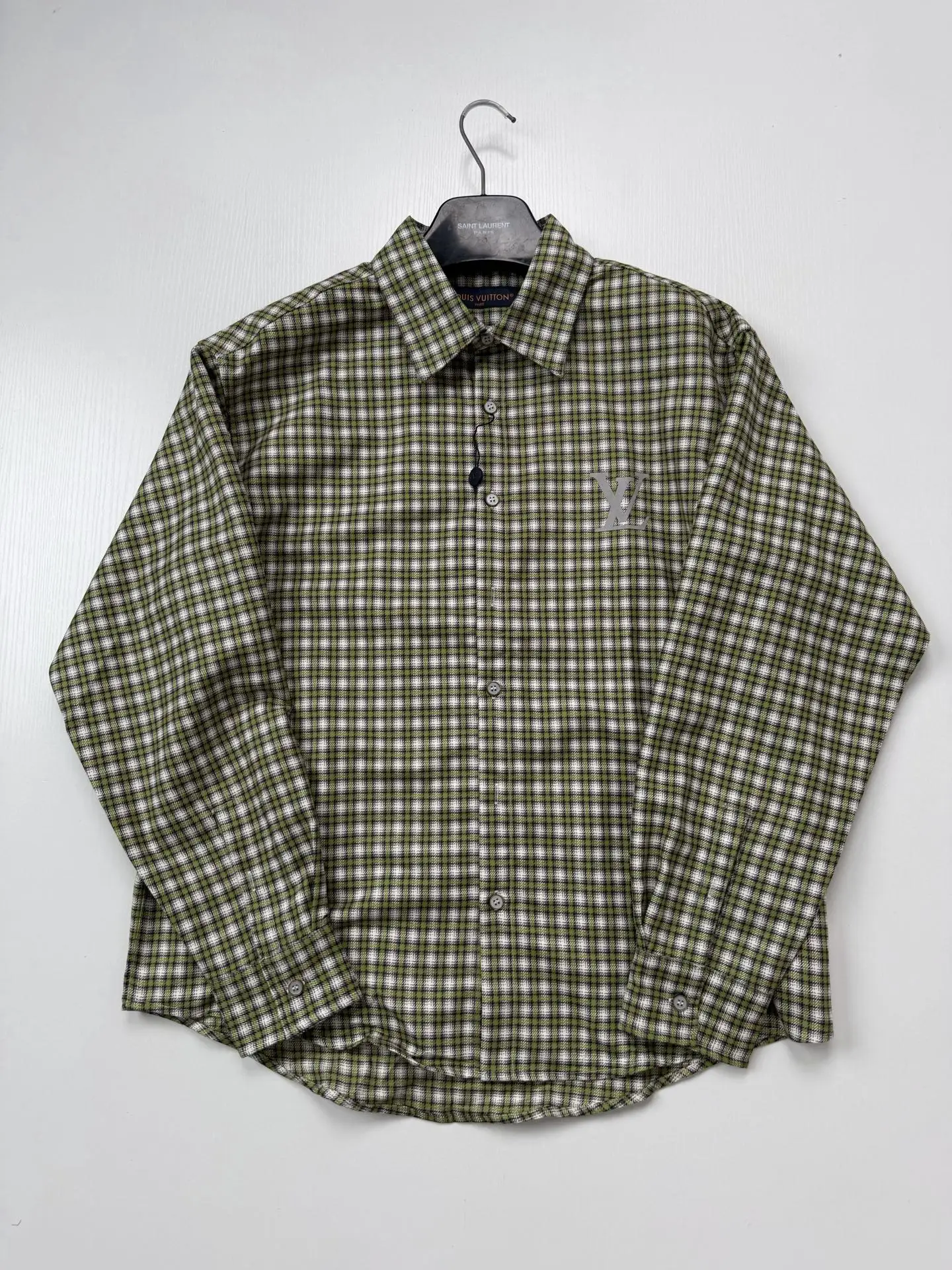 Reflective Logo Plaid Flannel Shirt D29018708 — view 3