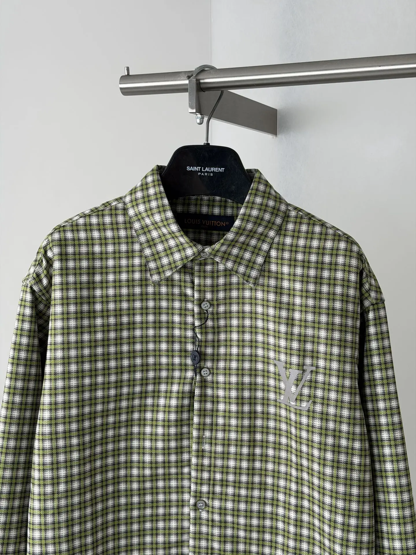 Reflective Logo Plaid Flannel Shirt D29018708 — view 4