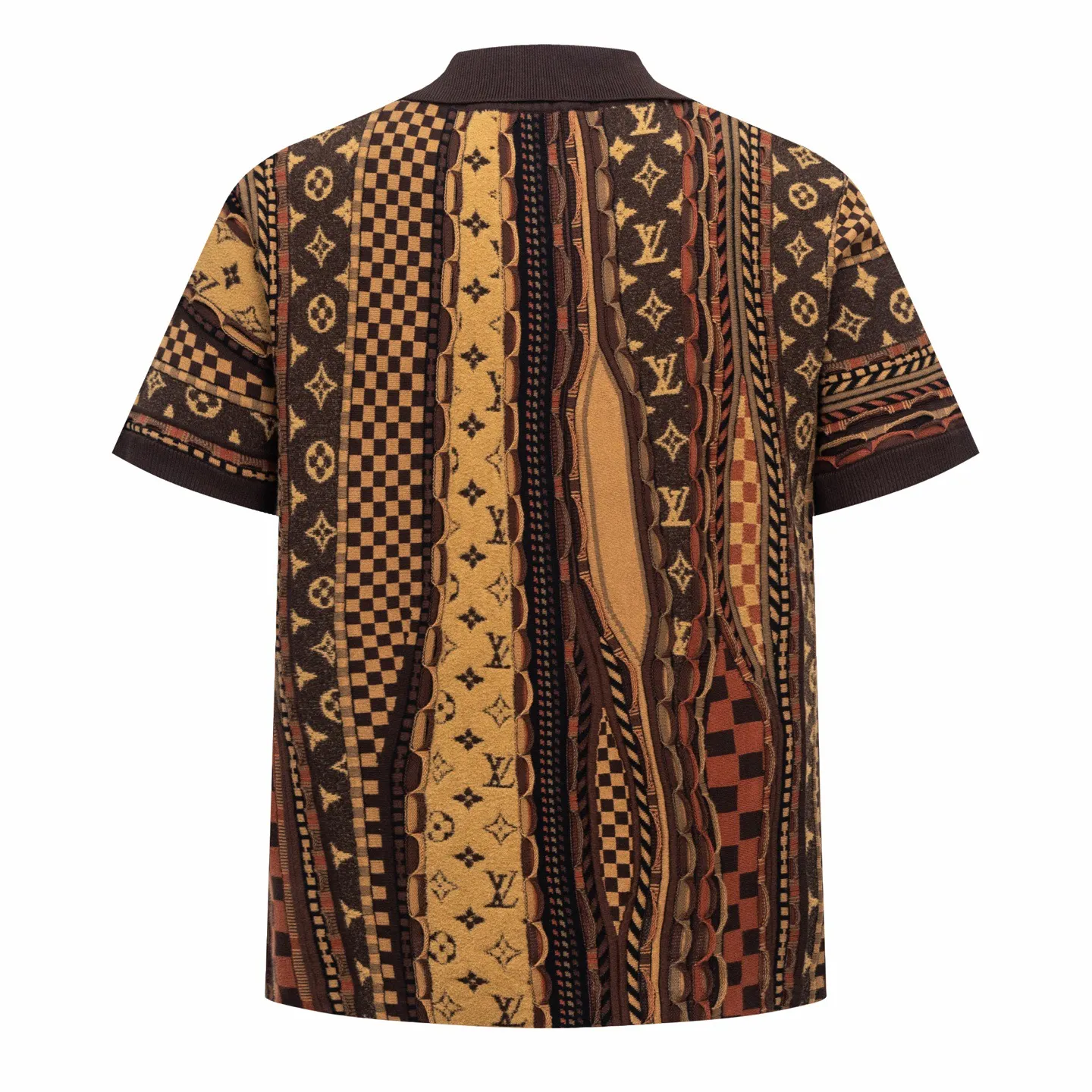 Monogram Intarsia Wool-Blend Knit Polo Shirt D29014202 — view 2