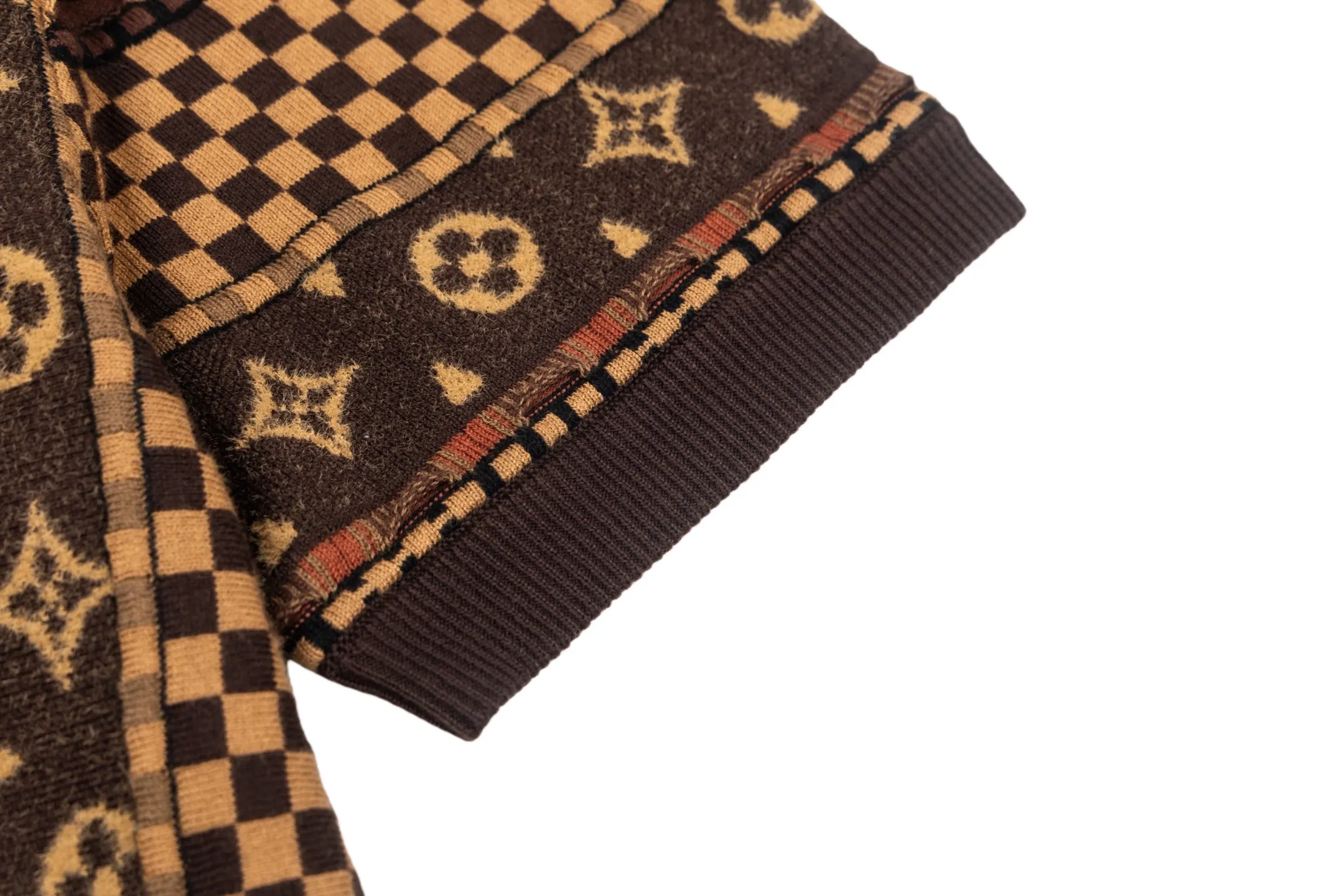 Monogram Intarsia Wool-Blend Knit Polo Shirt D29014202 — view 7