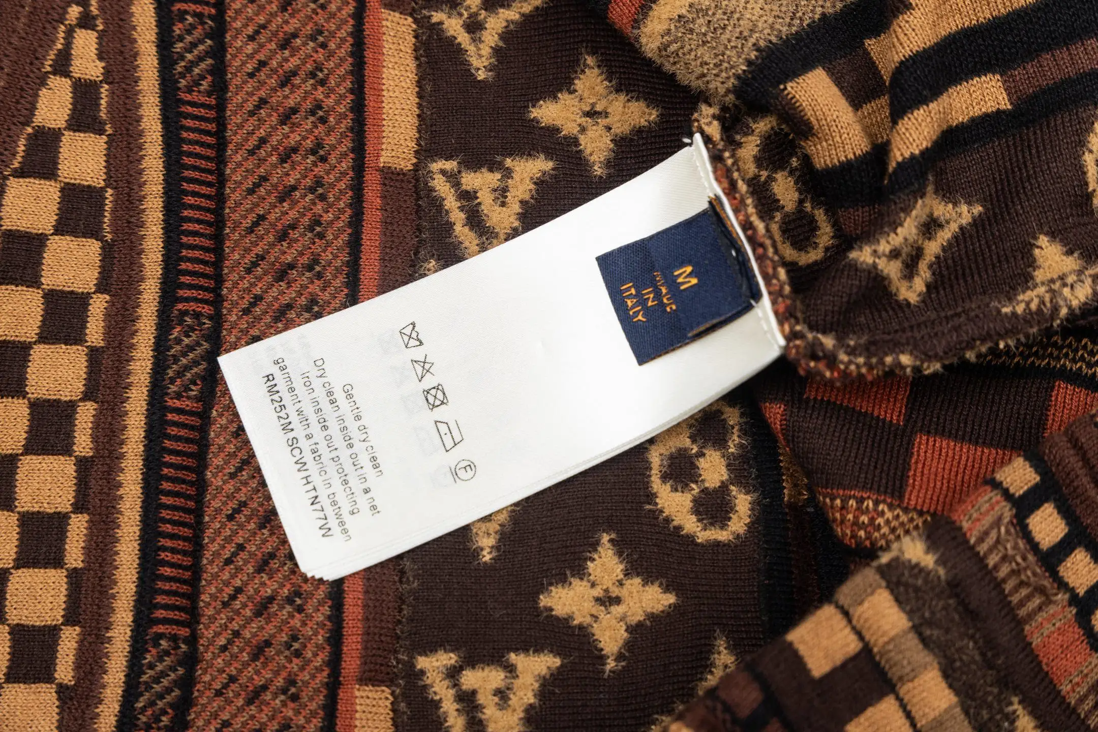 Monogram Intarsia Wool-Blend Knit Polo Shirt D29014202 — view 9
