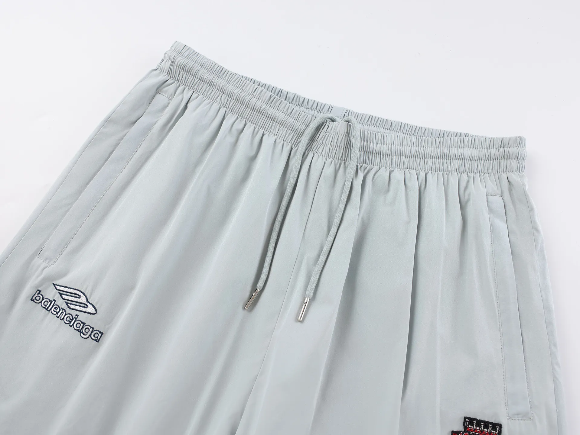 Embroidered Poplin Wide-Leg Track Pants D29022467 — view 3