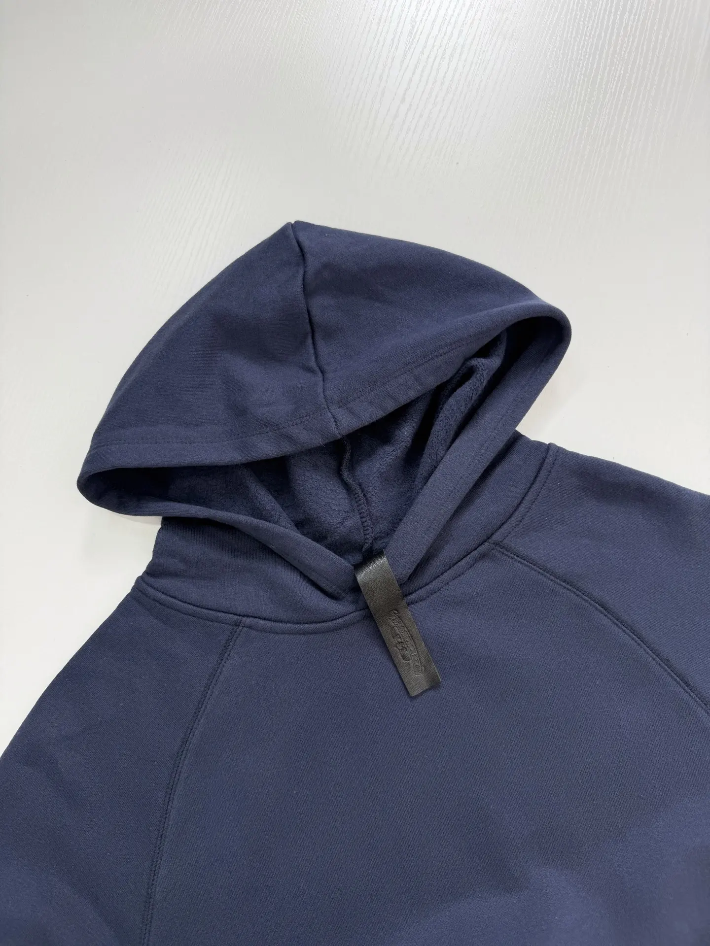 Leather Cross Patch Pullover Hoodie D29021983 — view 5