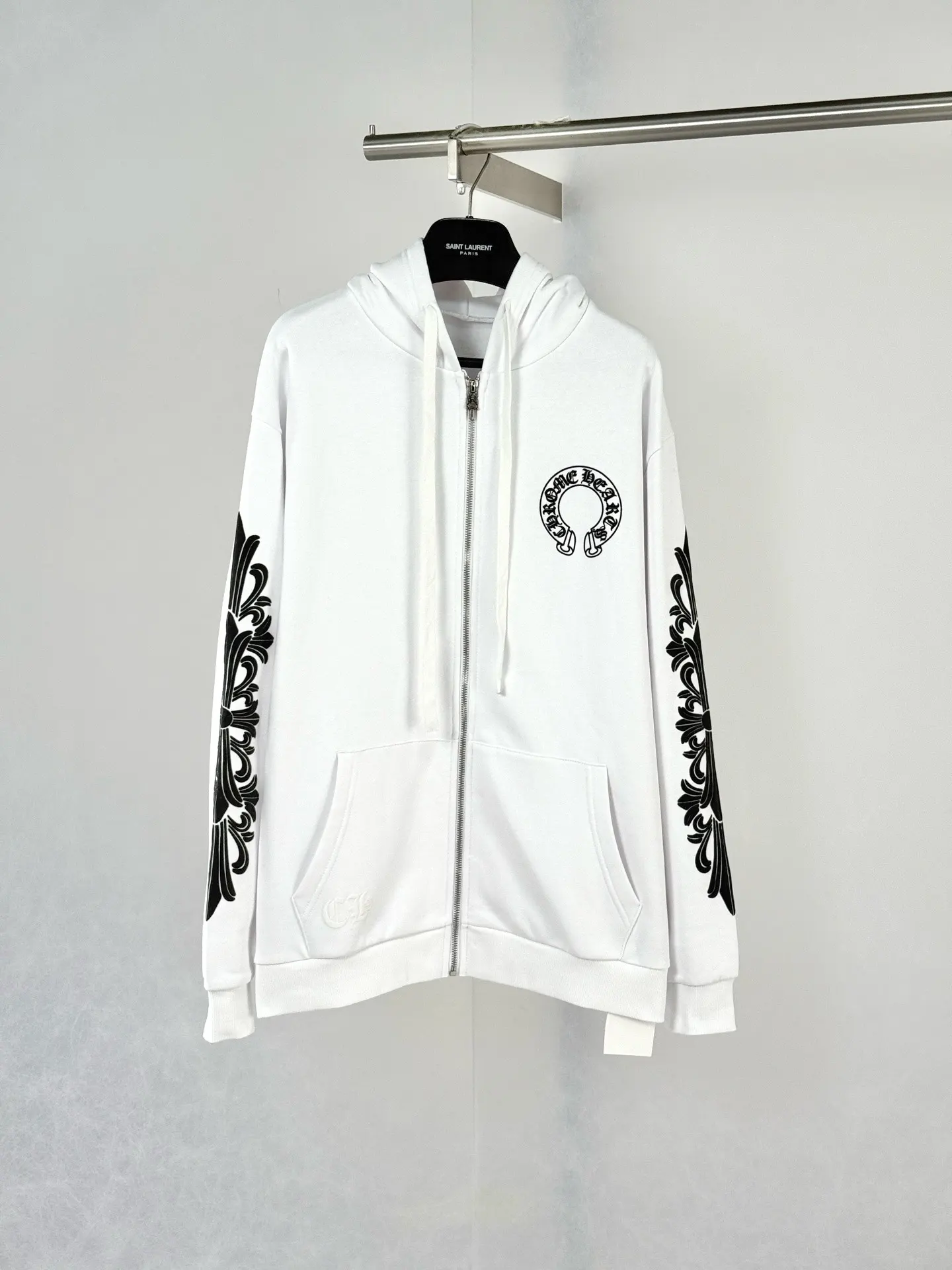 Horseshoe Logo Print Zip-Up Hoodie D29022045