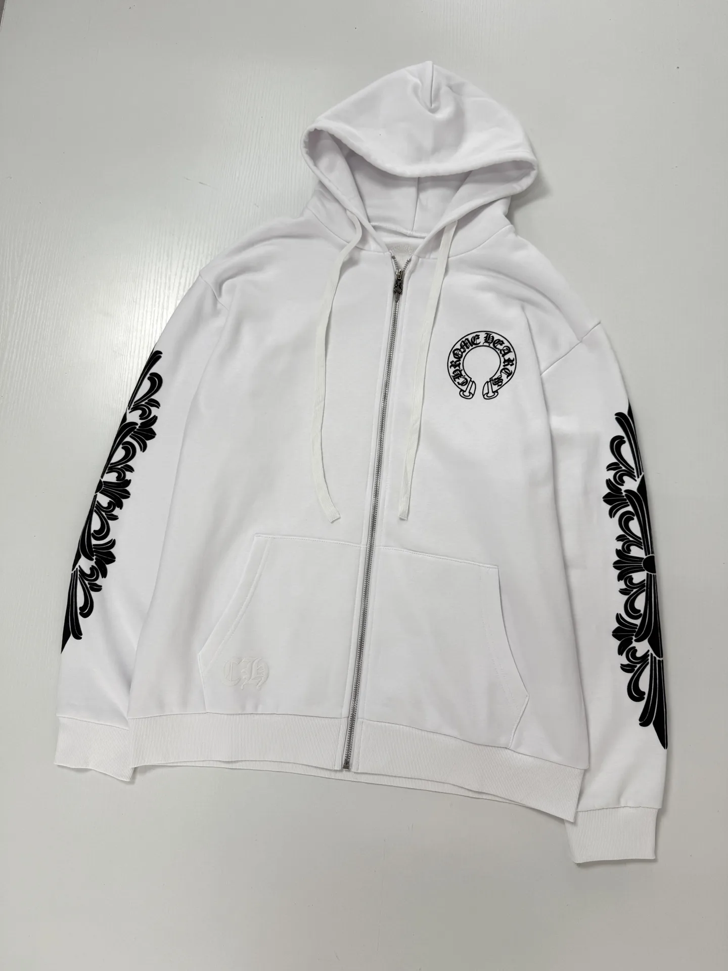 Horseshoe Logo Print Zip-Up Hoodie D29022045 — view 3