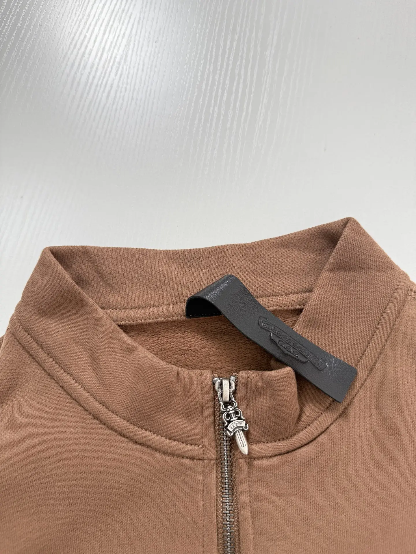 Gothic Script Embroidered Half-Zip Sweatshirt D29021986 — view 9
