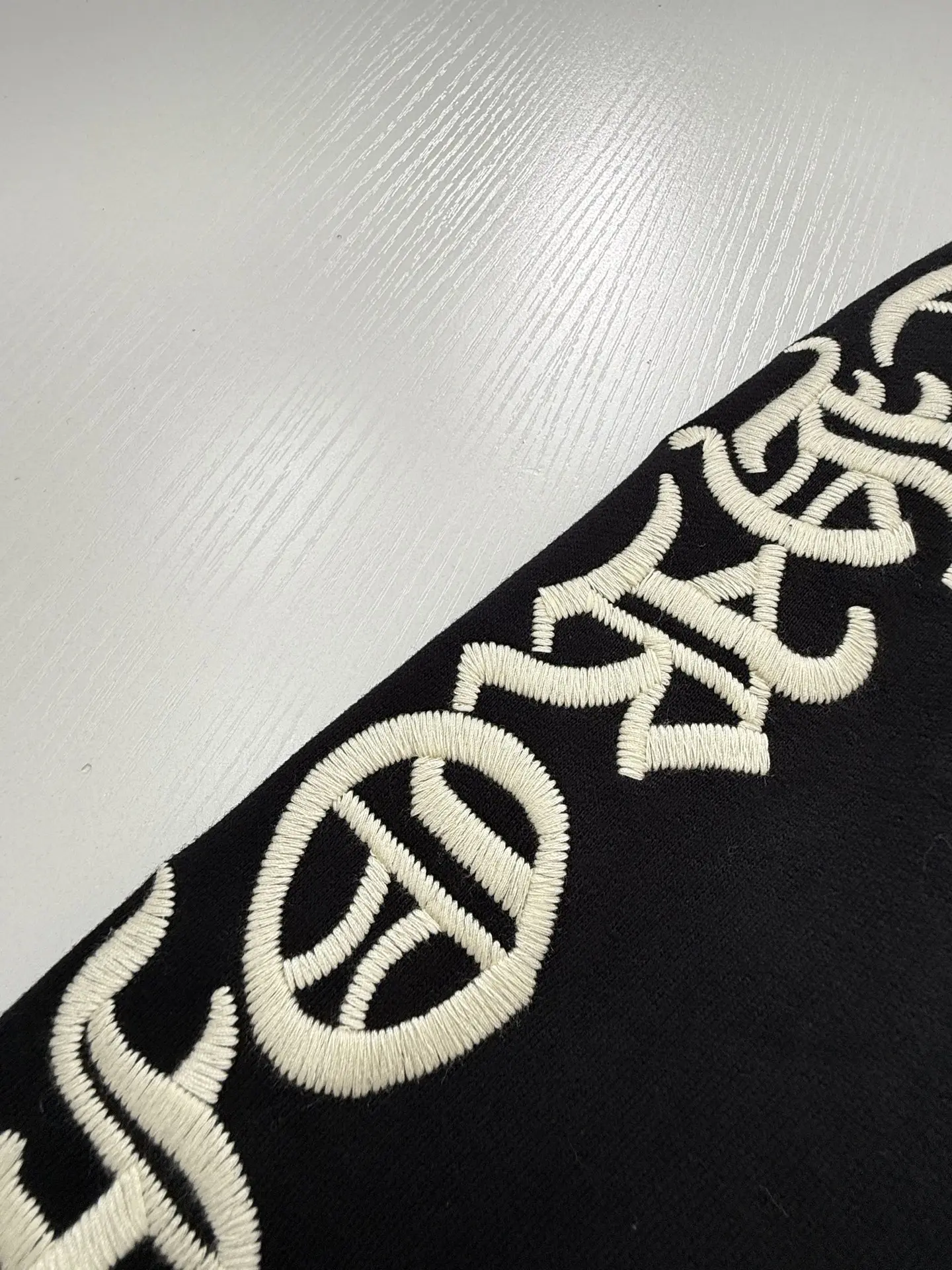 Gothic Script Embroidered Half-Zip Sweatshirt D29021987 — view 8
