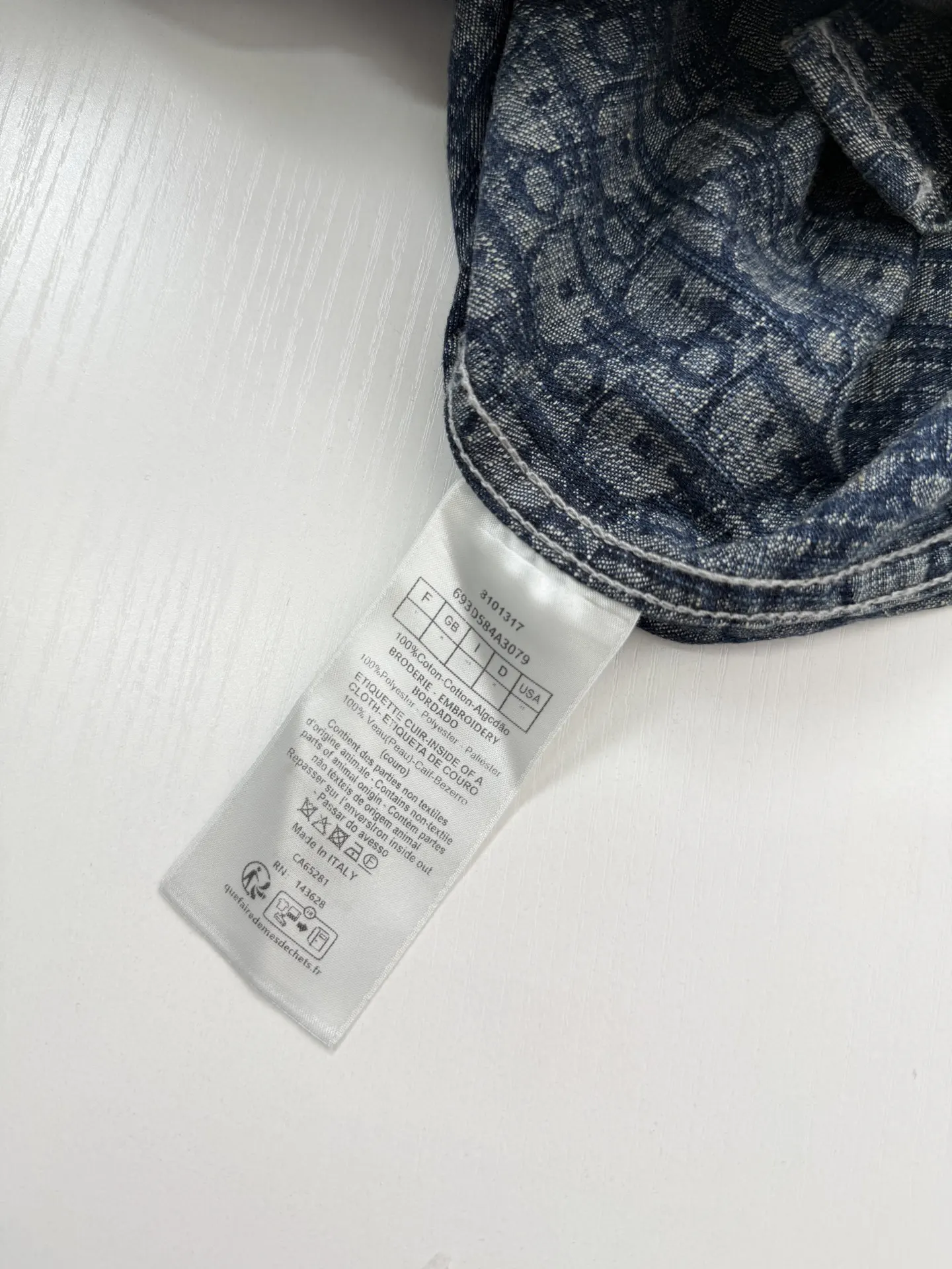 Oblique Jacquard Denim Shirt D29021973 — view 11
