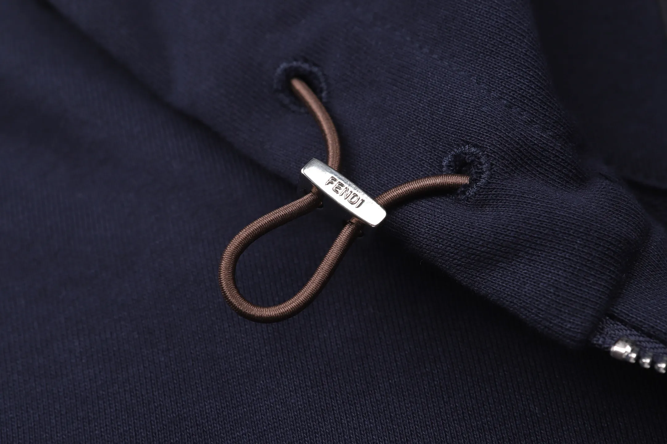 Logo Leather Patch Zip-Up Hoodie D29022410 — view 6