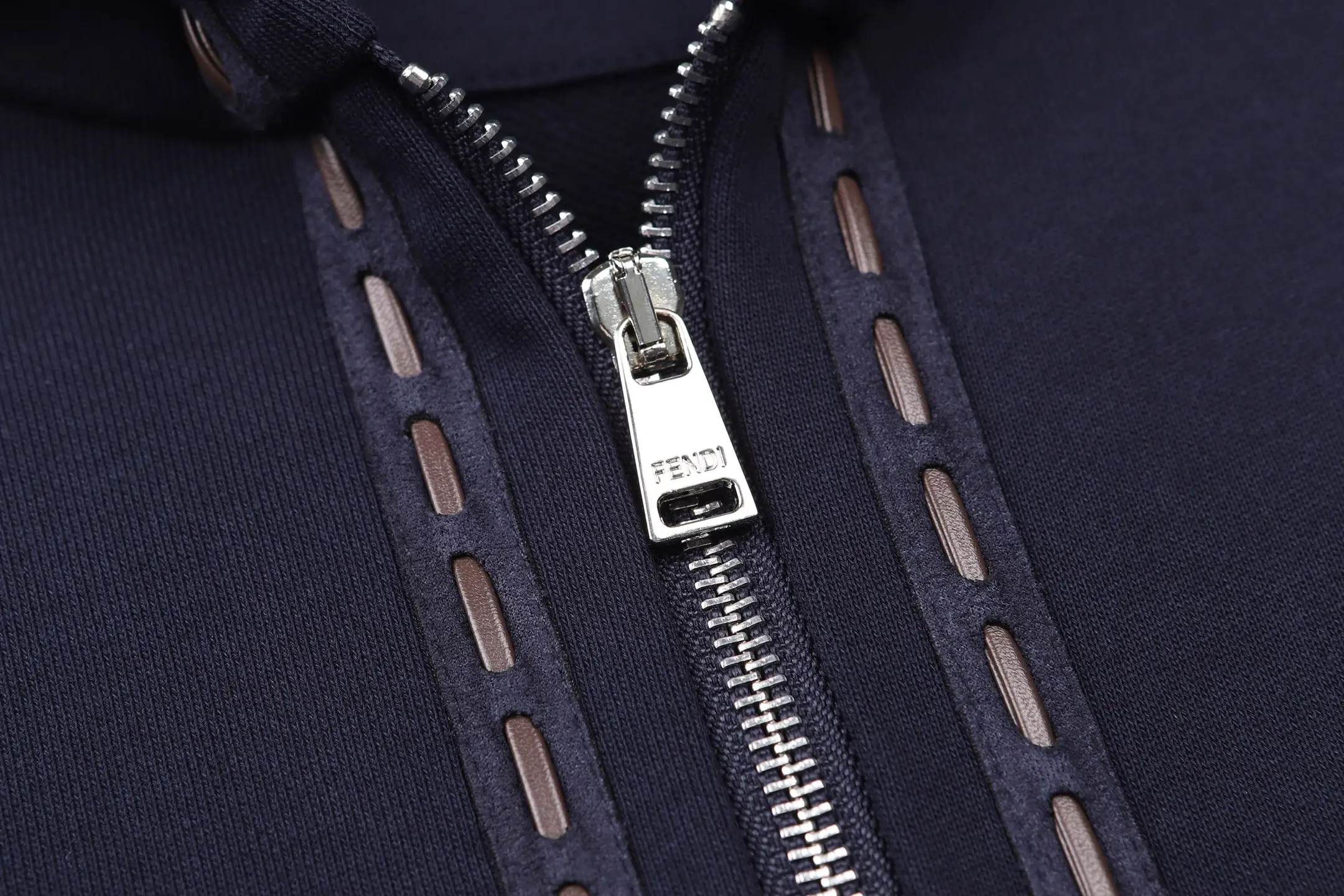 Logo Leather Patch Zip-Up Hoodie D29022410 — view 7