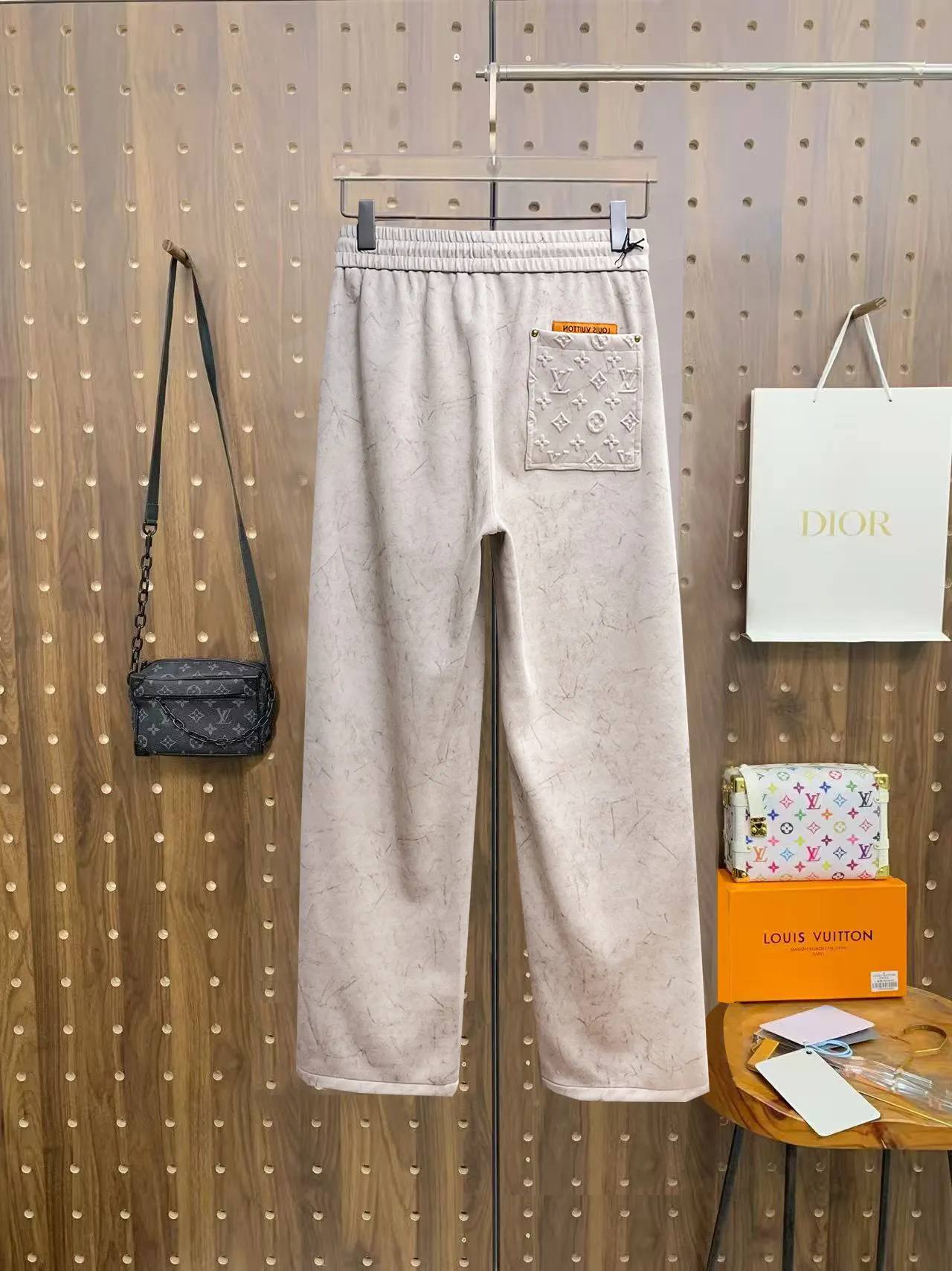 Monogram Embossed Cotton-Blend Sweatpants D29014901 — view 2