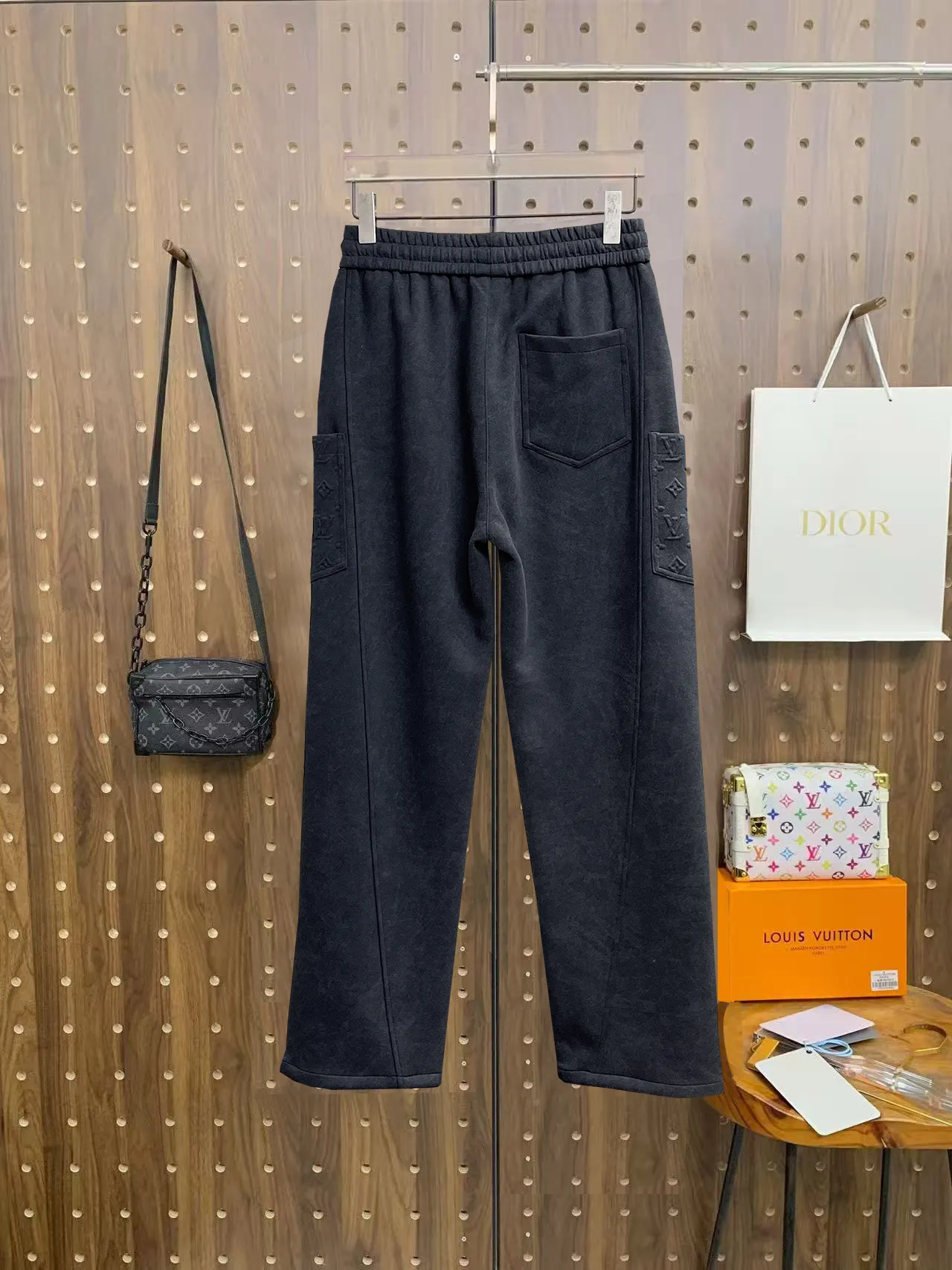 Monogram Embossed Cotton-Blend Sweatpants D29014926 — view 2