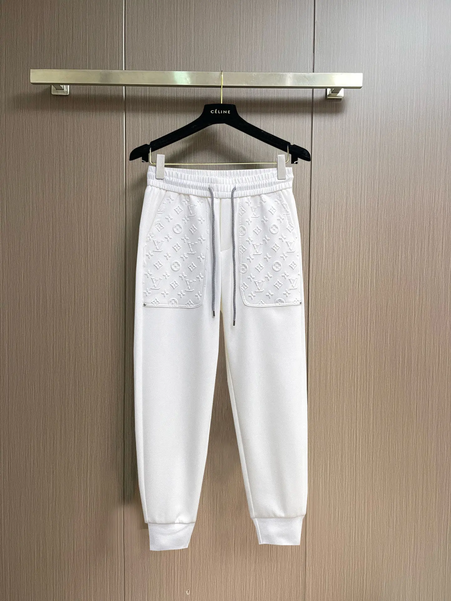 Monogram Embossed Cotton-Blend Sweatpants D29014981