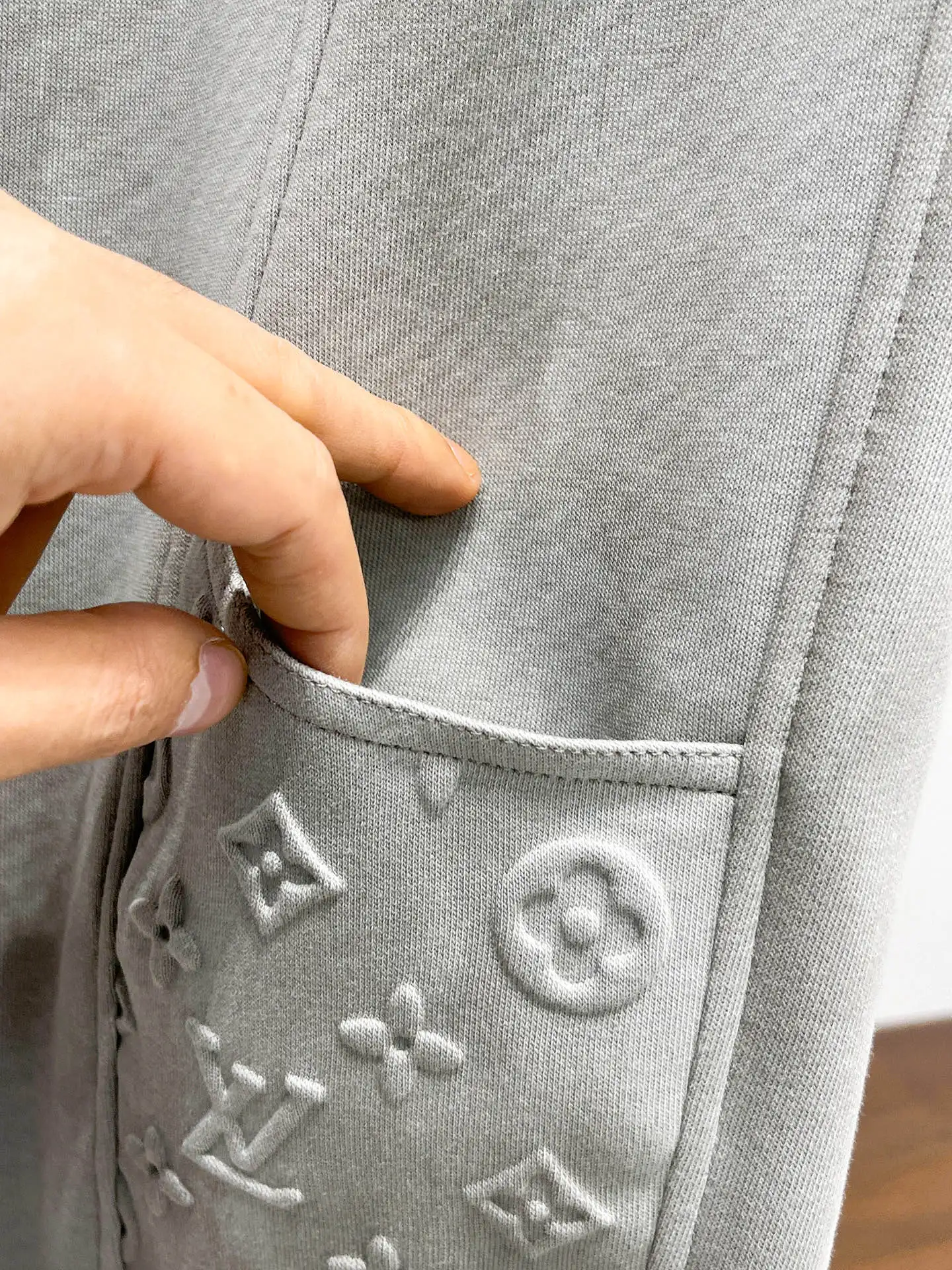 Monogram Embossed Cotton-Blend Sweatpants D29014975 — view 6