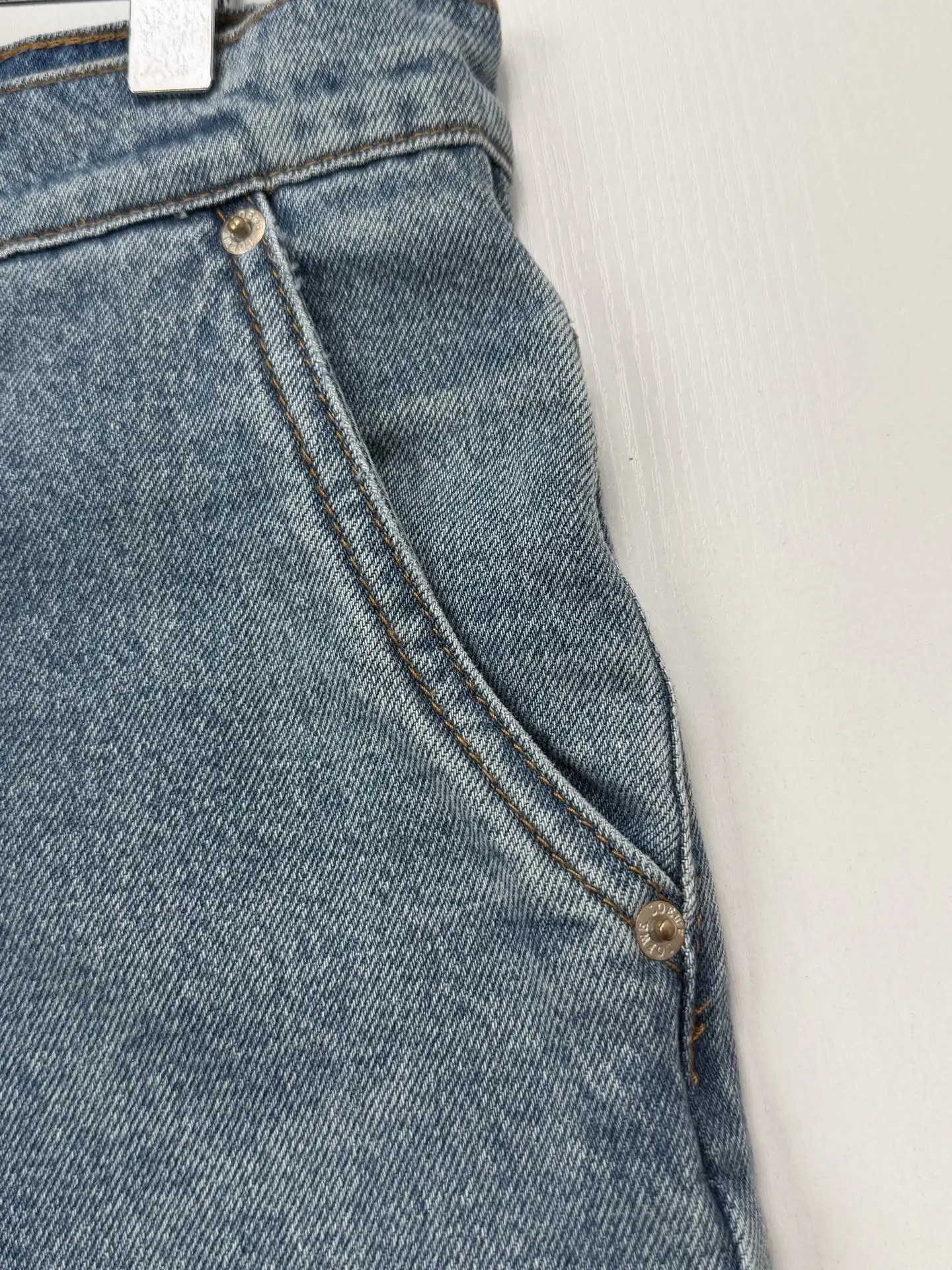 Leather-Trimmed Wide-Leg Carpenter Jeans D29018753 — view 8