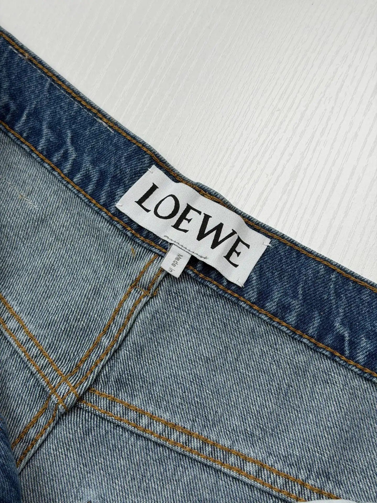 Leather-Trimmed Wide-Leg Carpenter Jeans D29018753 — view 11