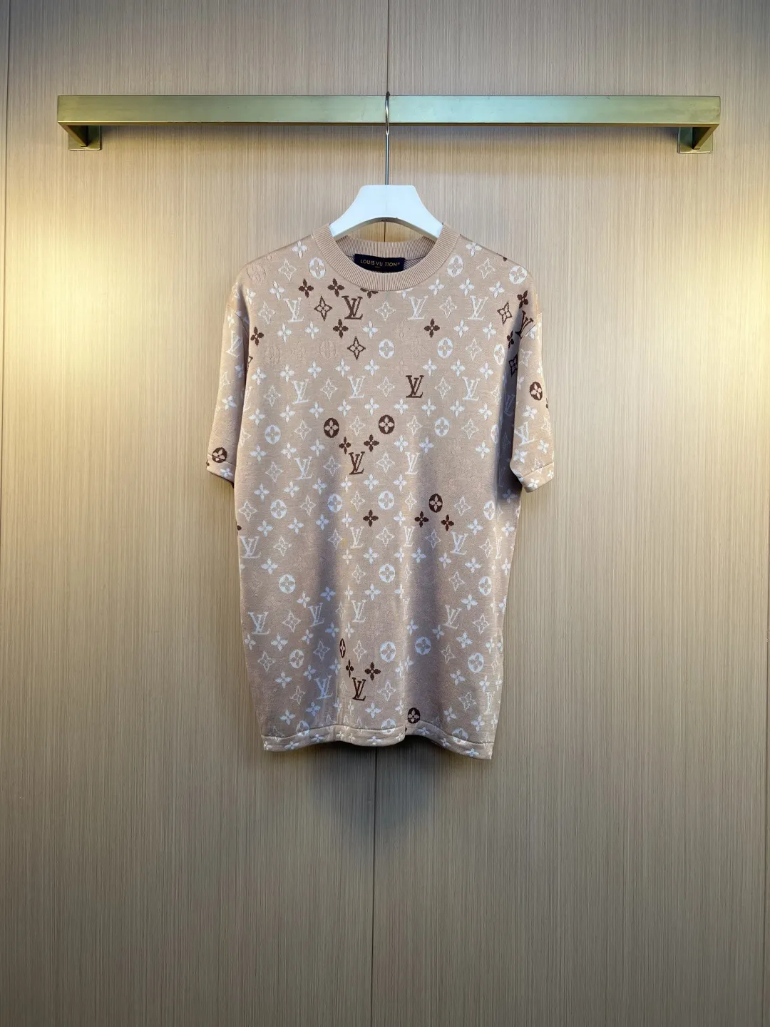 Monogram Jacquard Knit Short-Sleeve Sweater D29520556