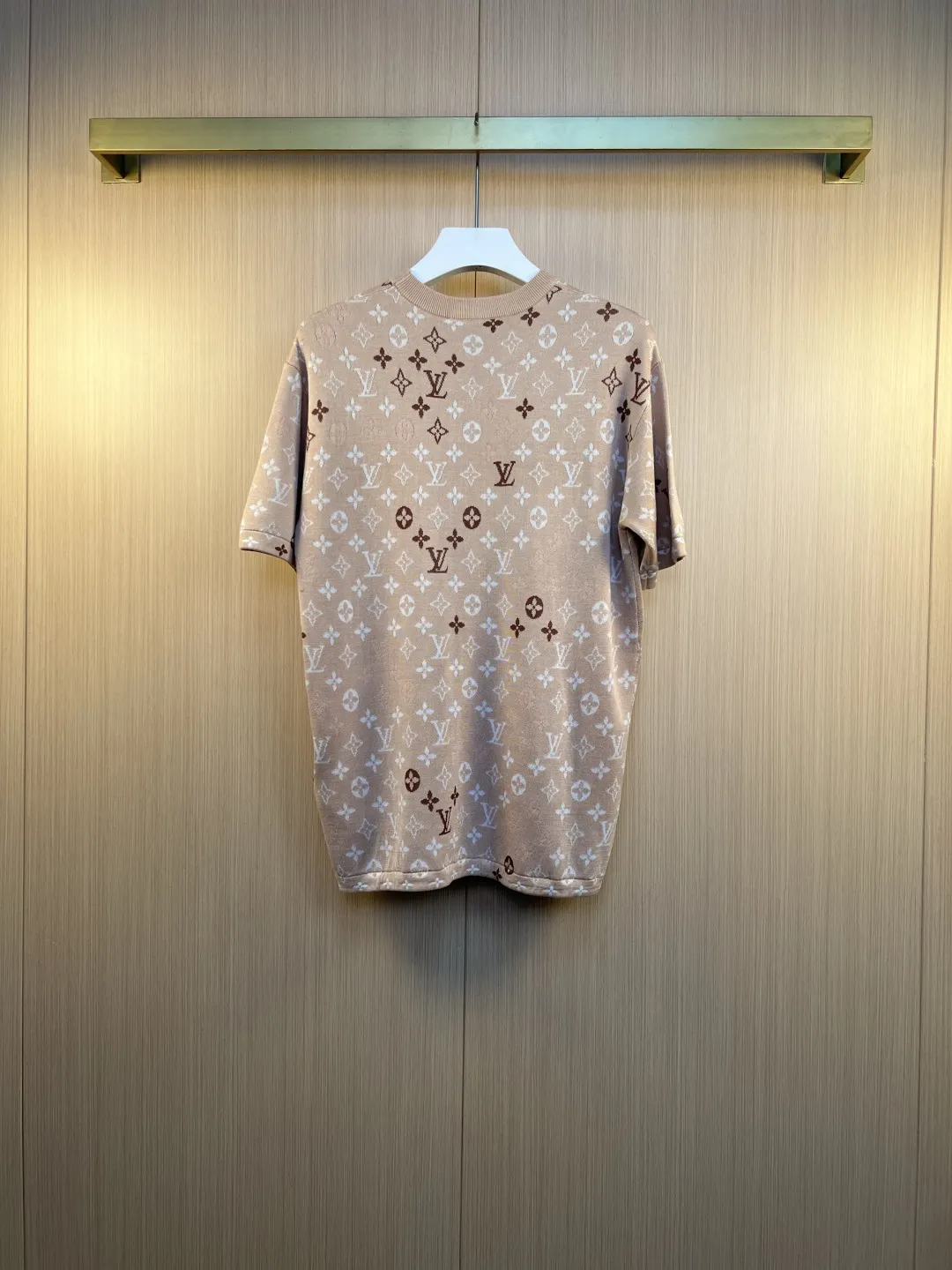 Monogram Jacquard Knit Short-Sleeve Sweater D29520556 — view 7