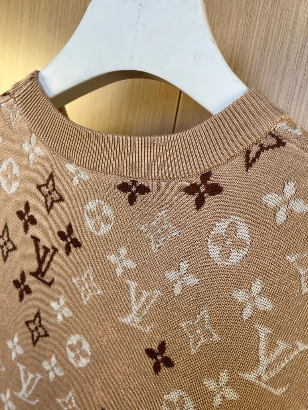 Monogram Jacquard Knit Short-Sleeve Sweater D29520556 — view 8