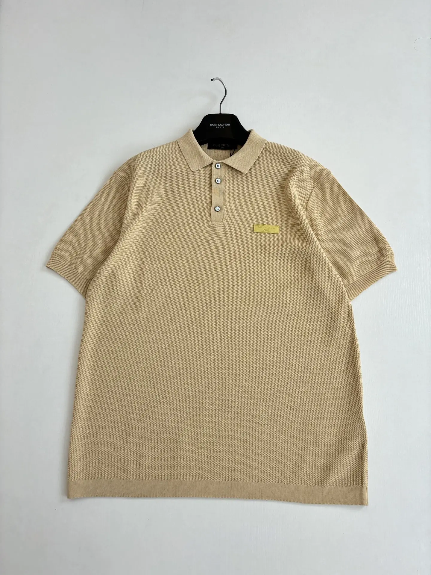 Waffle-Knit Silk-Blend Polo Shirt D29518619 — view 3