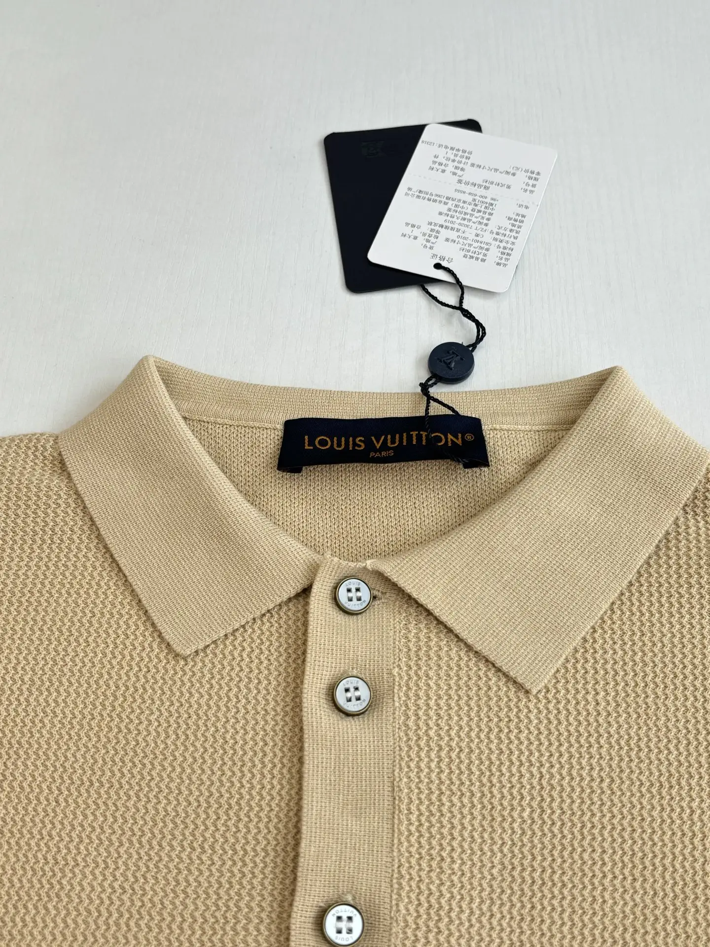Waffle-Knit Silk-Blend Polo Shirt D29518619 — view 4