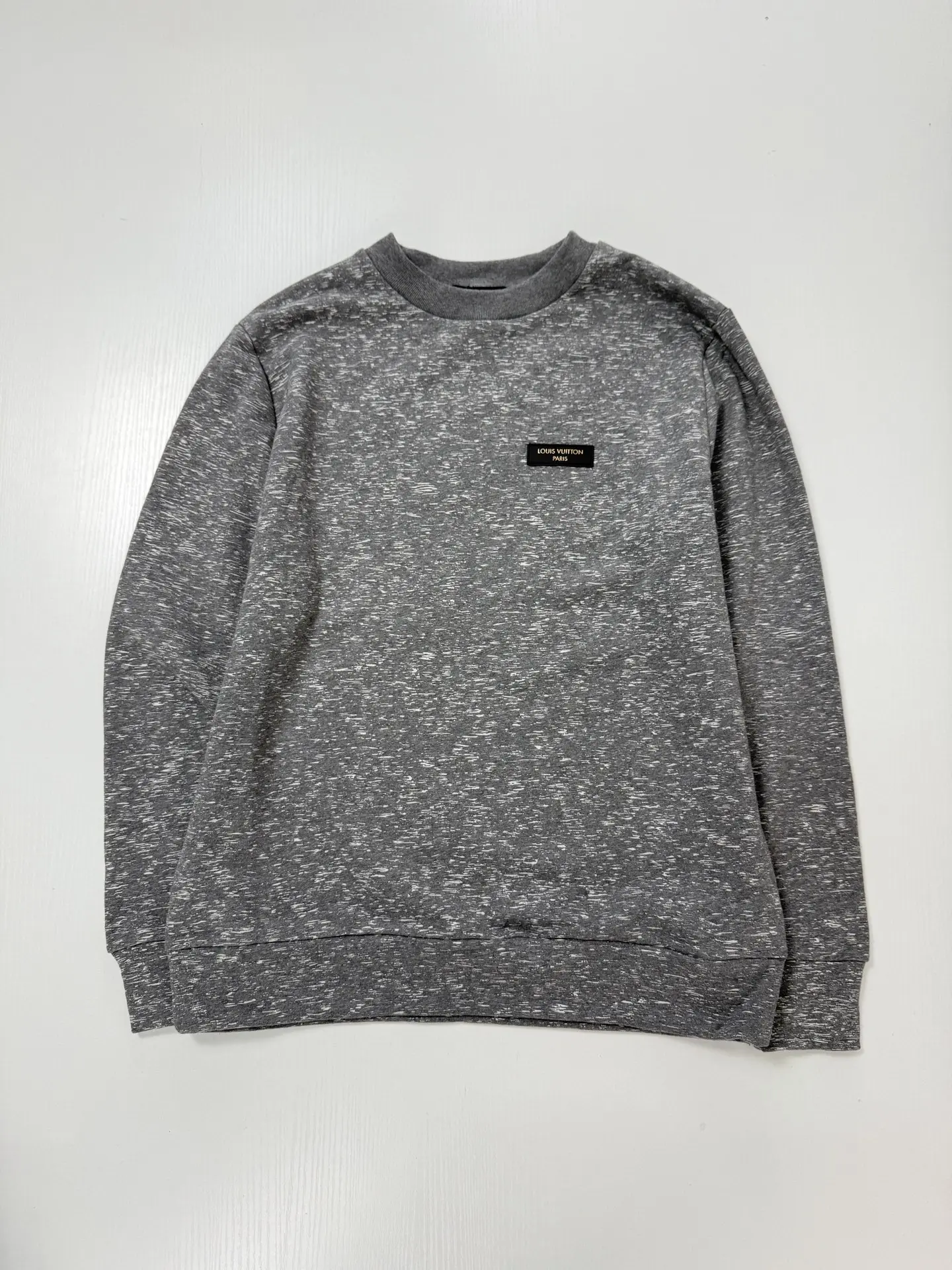 Reflective Monogram Marl Crew-Neck Sweatshirt D29522016 — view 3