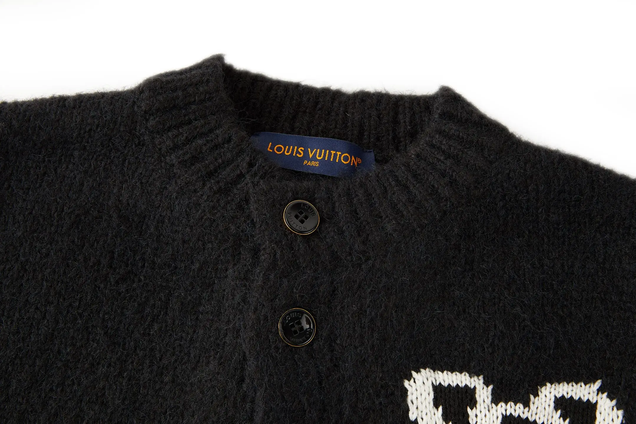 Logo Jacquard Wool-Cashmere Cardigan D29522361 — view 3