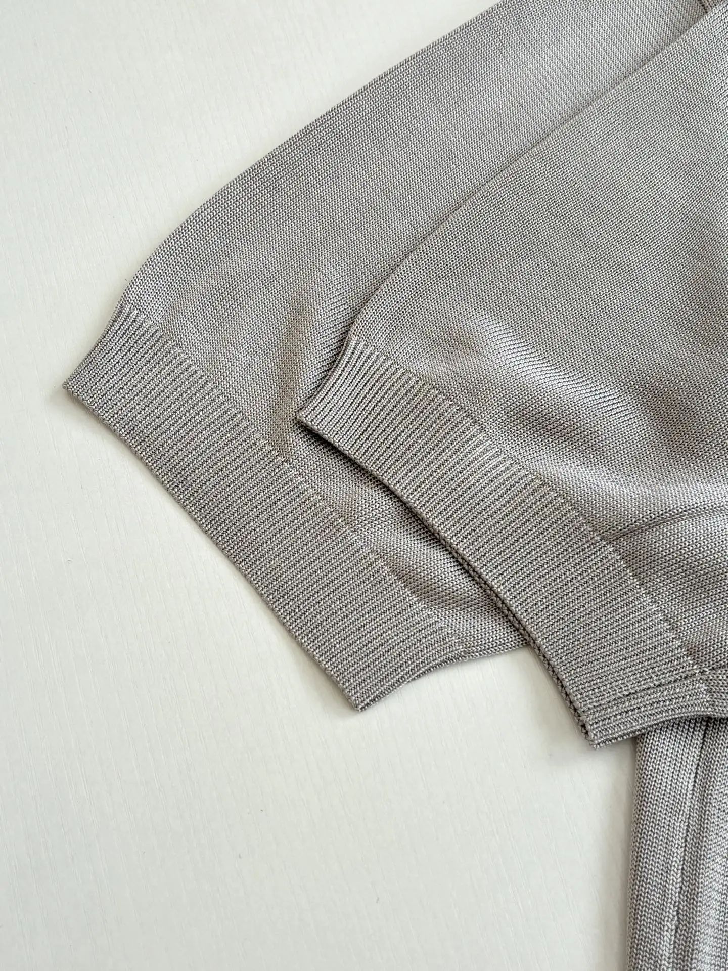 Contrast-Stitch Knit Polo Cardigan D29518726 — view 8
