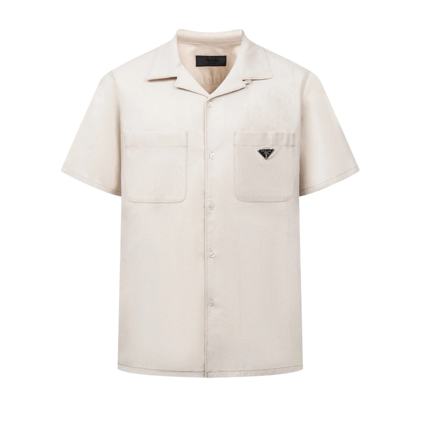 Logo-Plaque Cotton and Linen-Blend Shirt D29522503