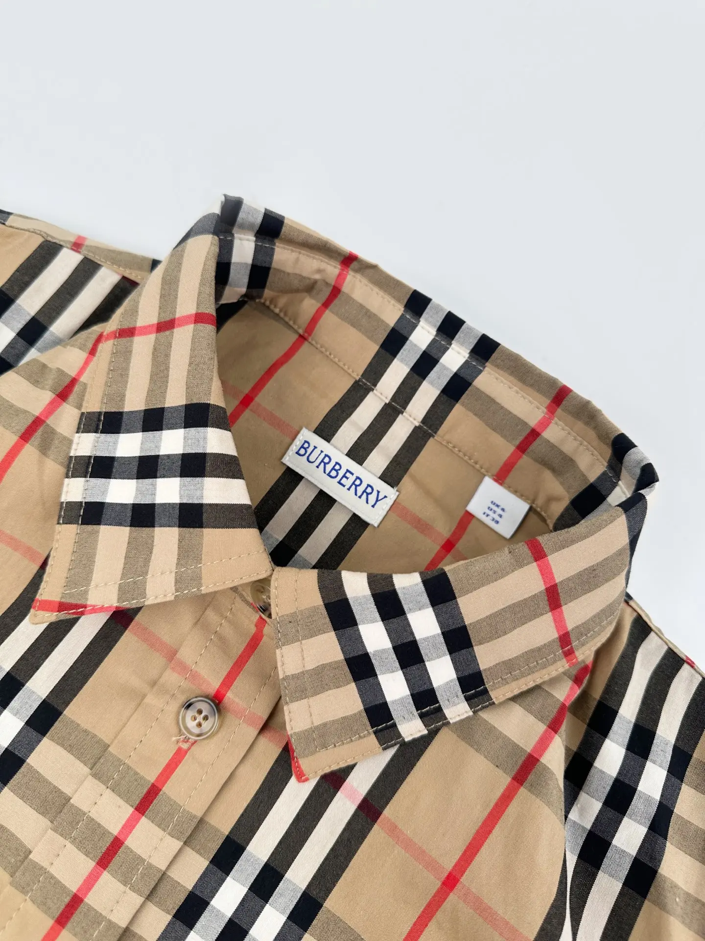 Vintage Check Stretch Cotton Twill Shirt D29519170 — view 3