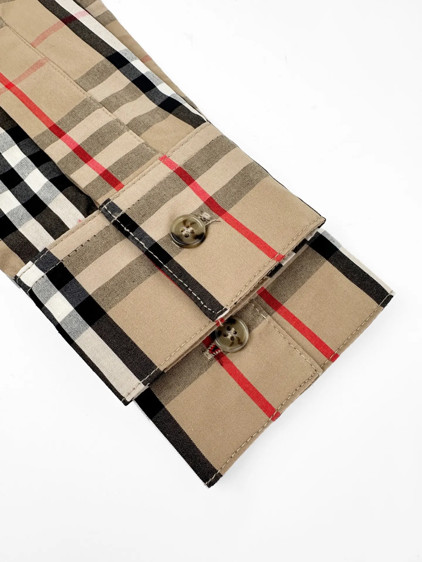 Vintage Check Stretch Cotton Twill Shirt D29519170 — view 5