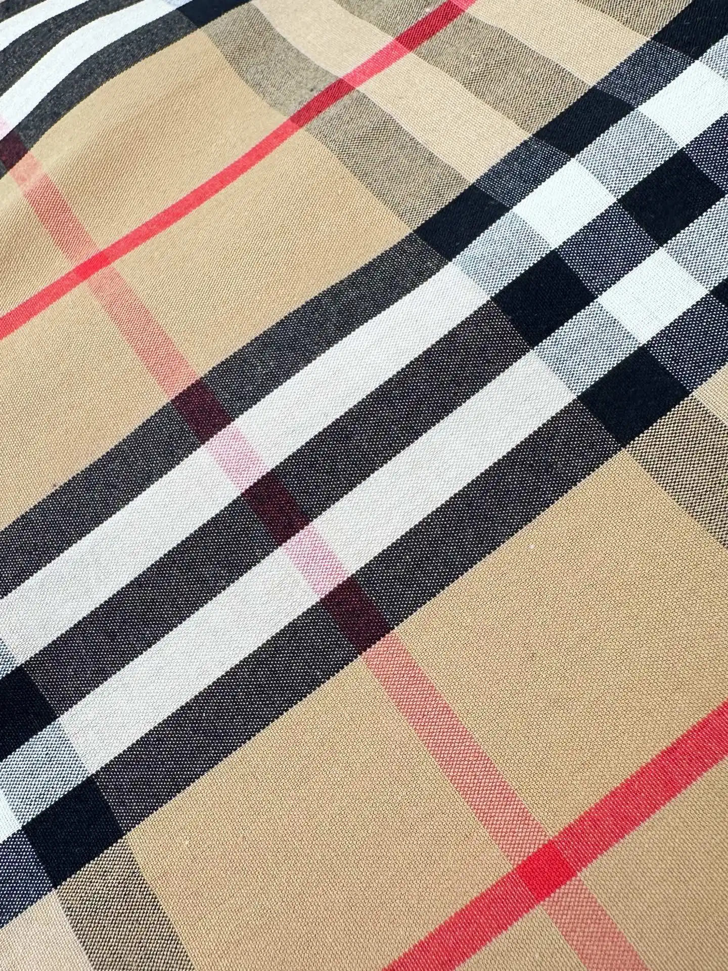 Vintage Check Stretch Cotton Twill Shirt D29519170 — view 7