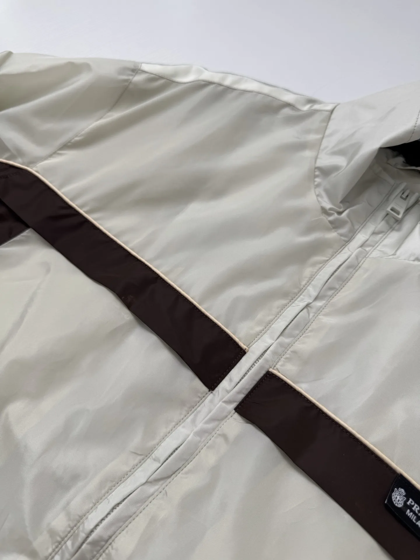 Contrast-Stripe Funnel-Neck Windbreaker Jacket D29818649 — view 5